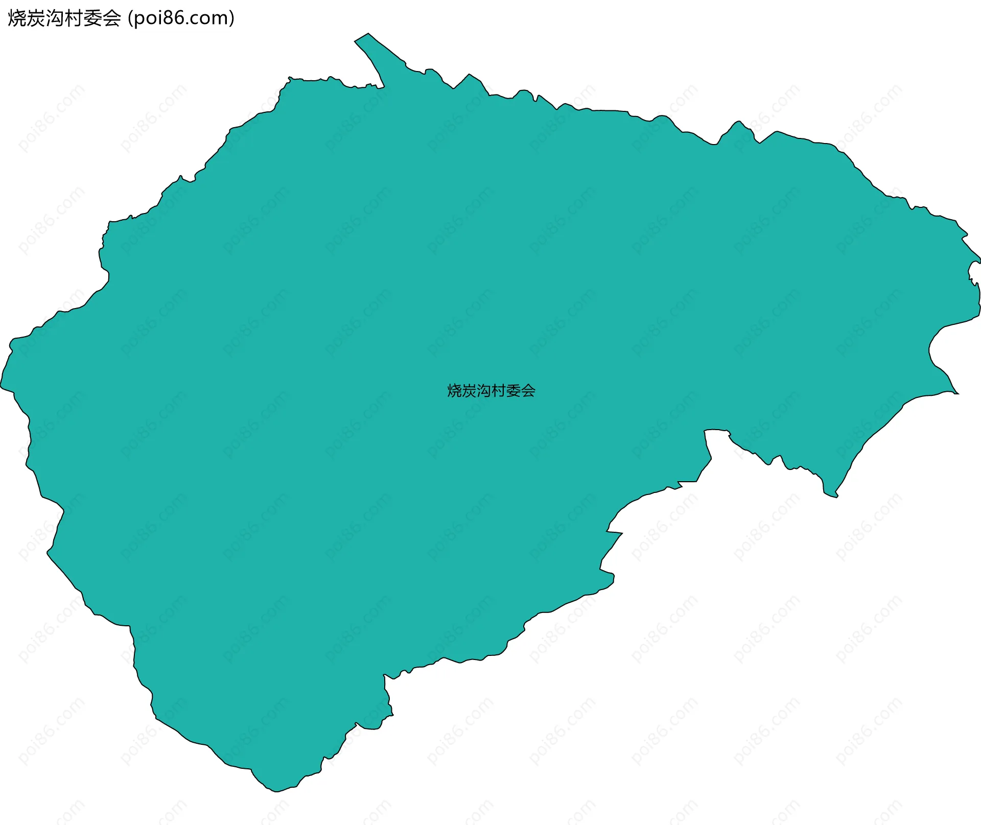 烧炭沟村委会边界地图