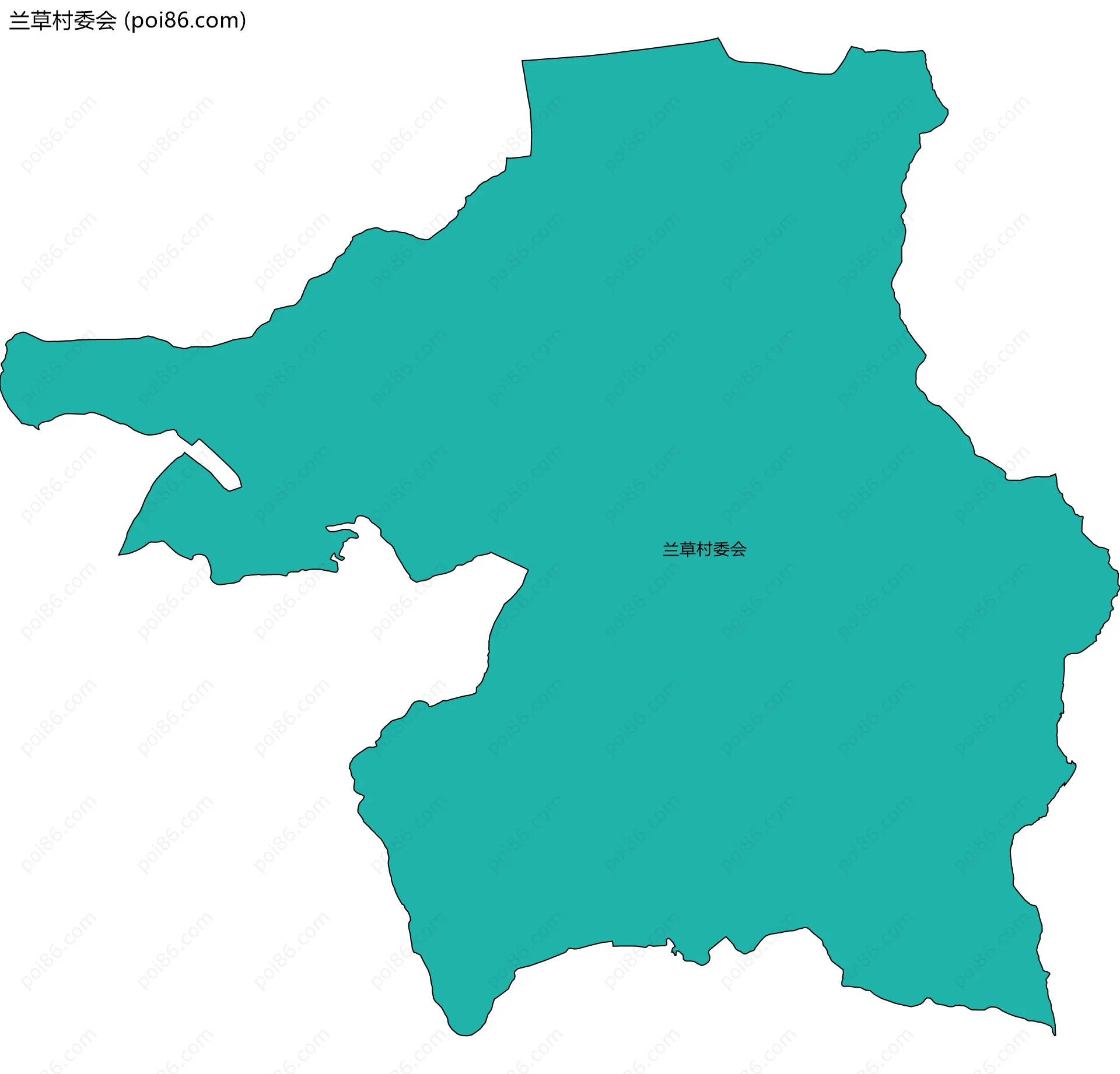 兰草村委会边界地图