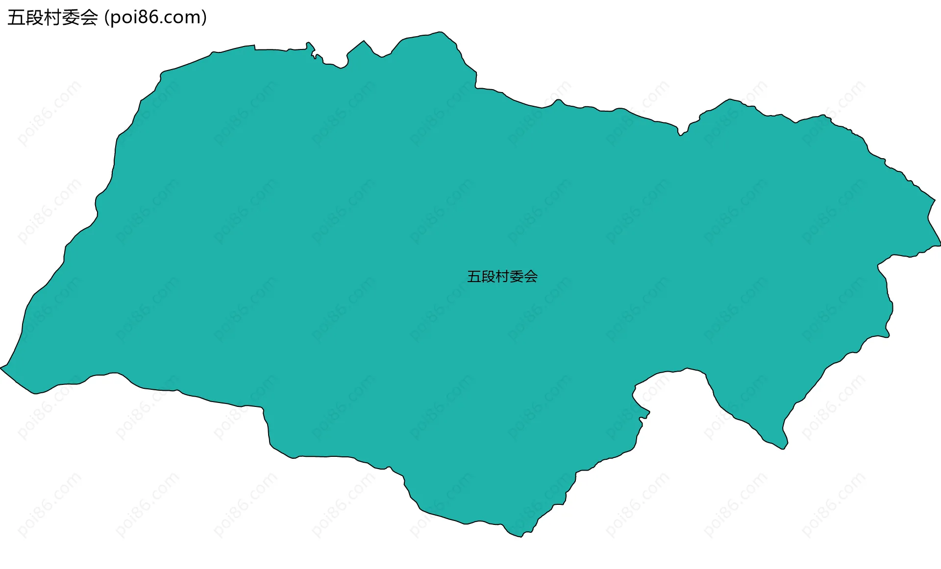 五段村委会边界地图