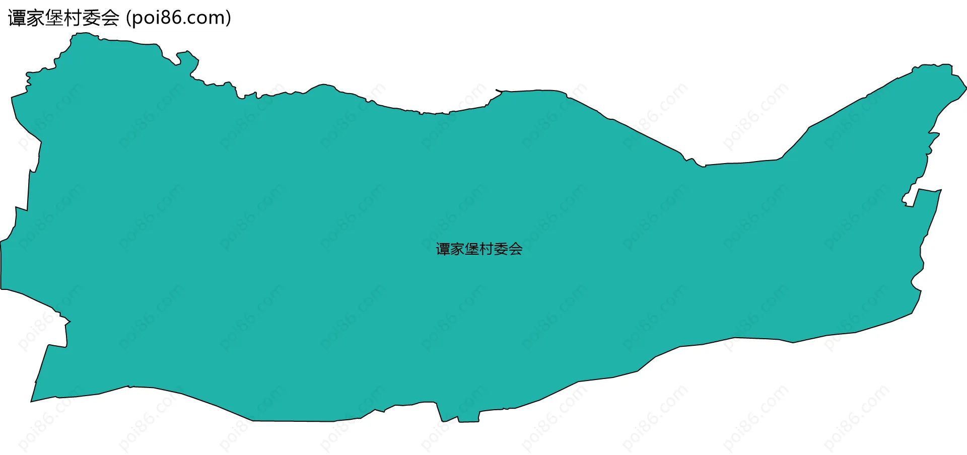 谭家堡村委会边界地图