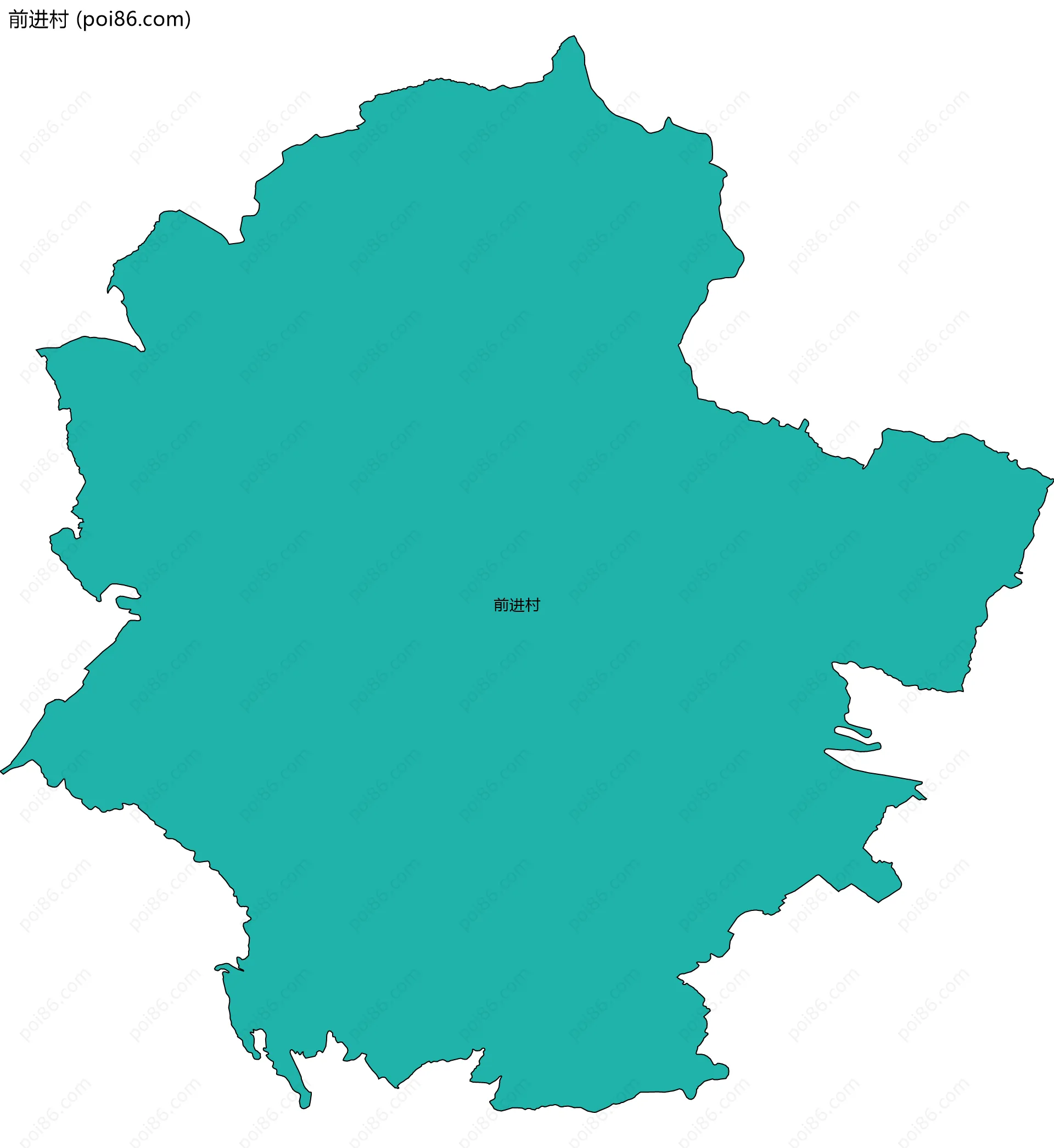 前进村边界地图