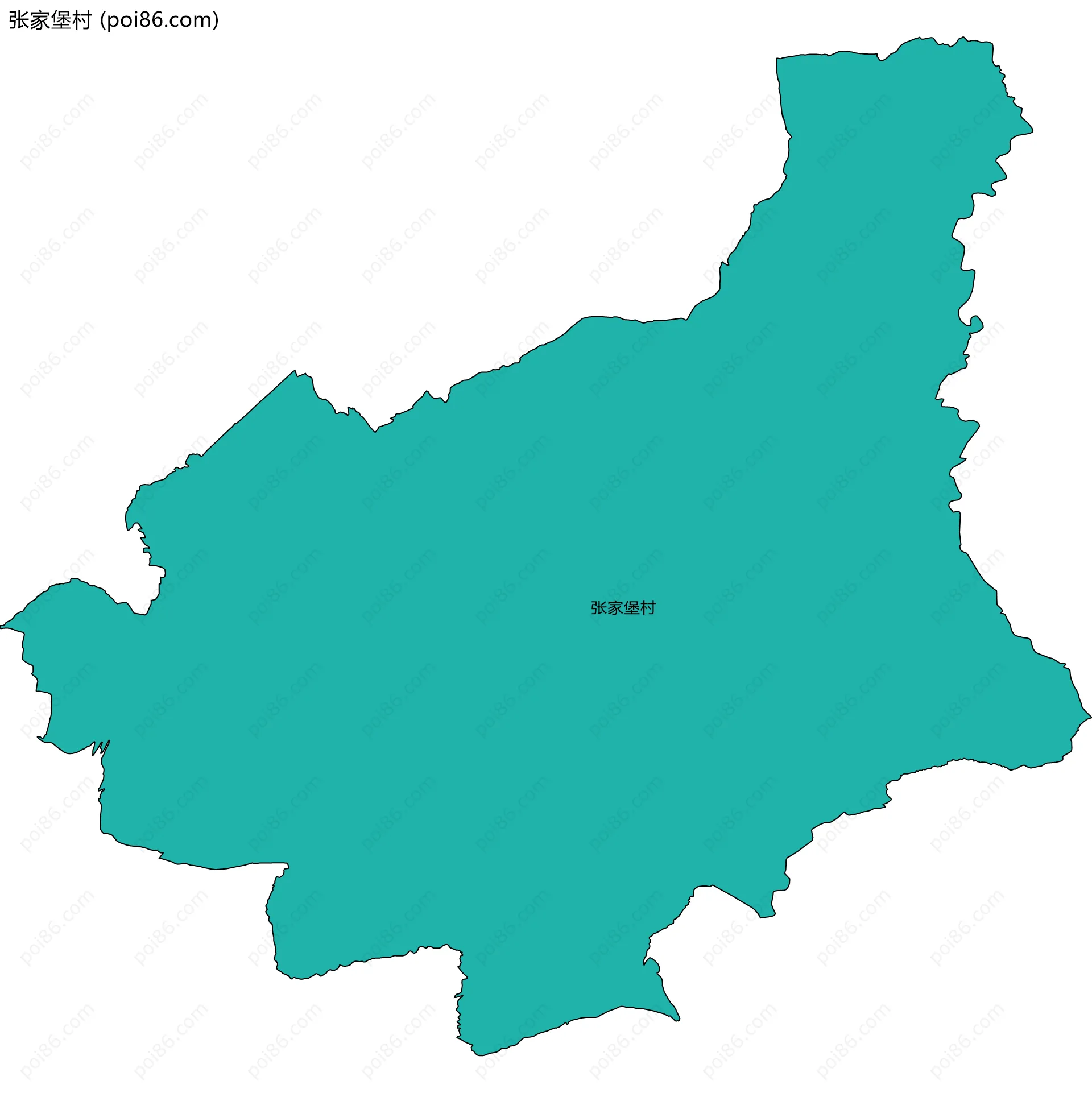 张家堡村边界地图