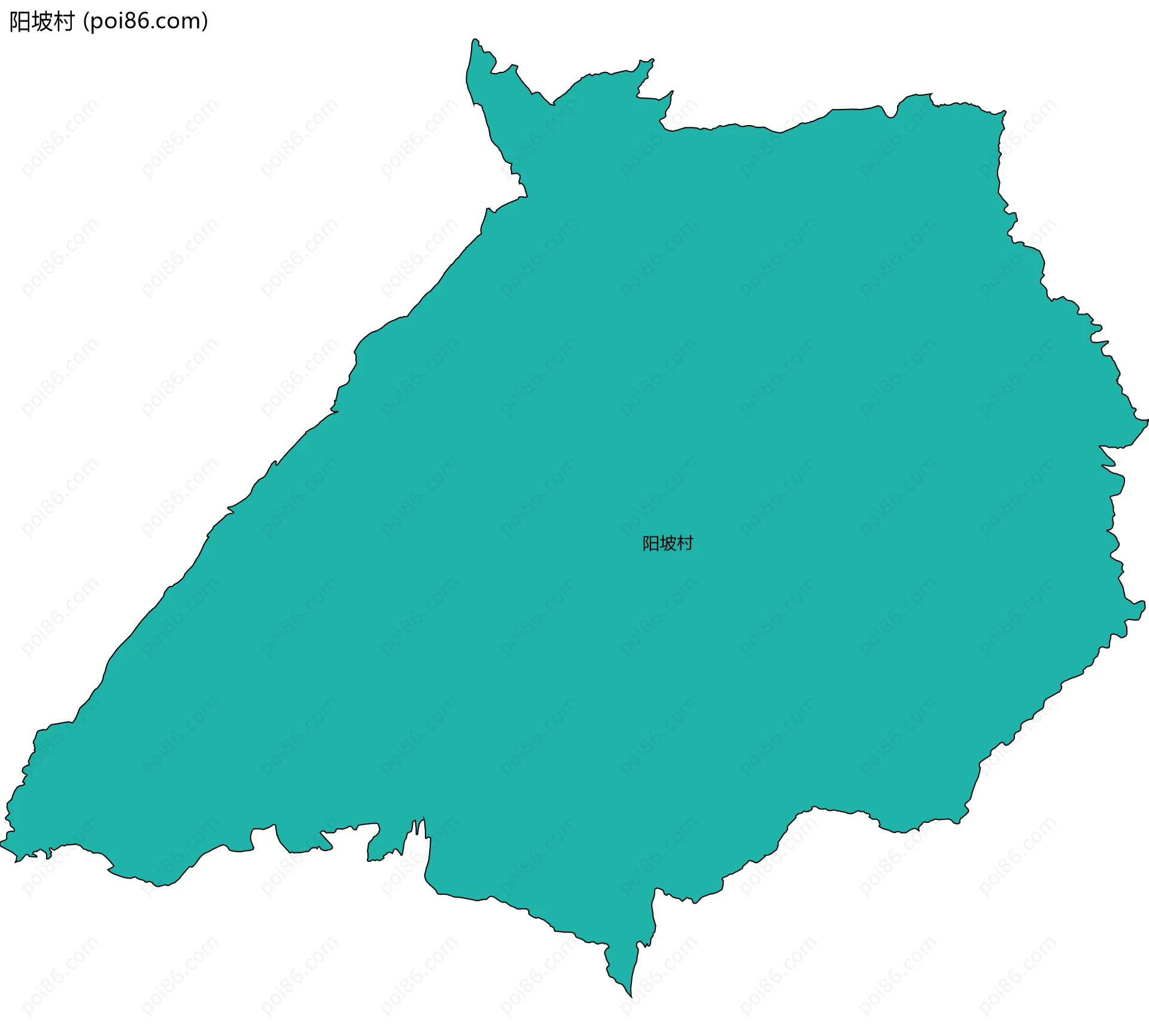 阳坡村边界地图