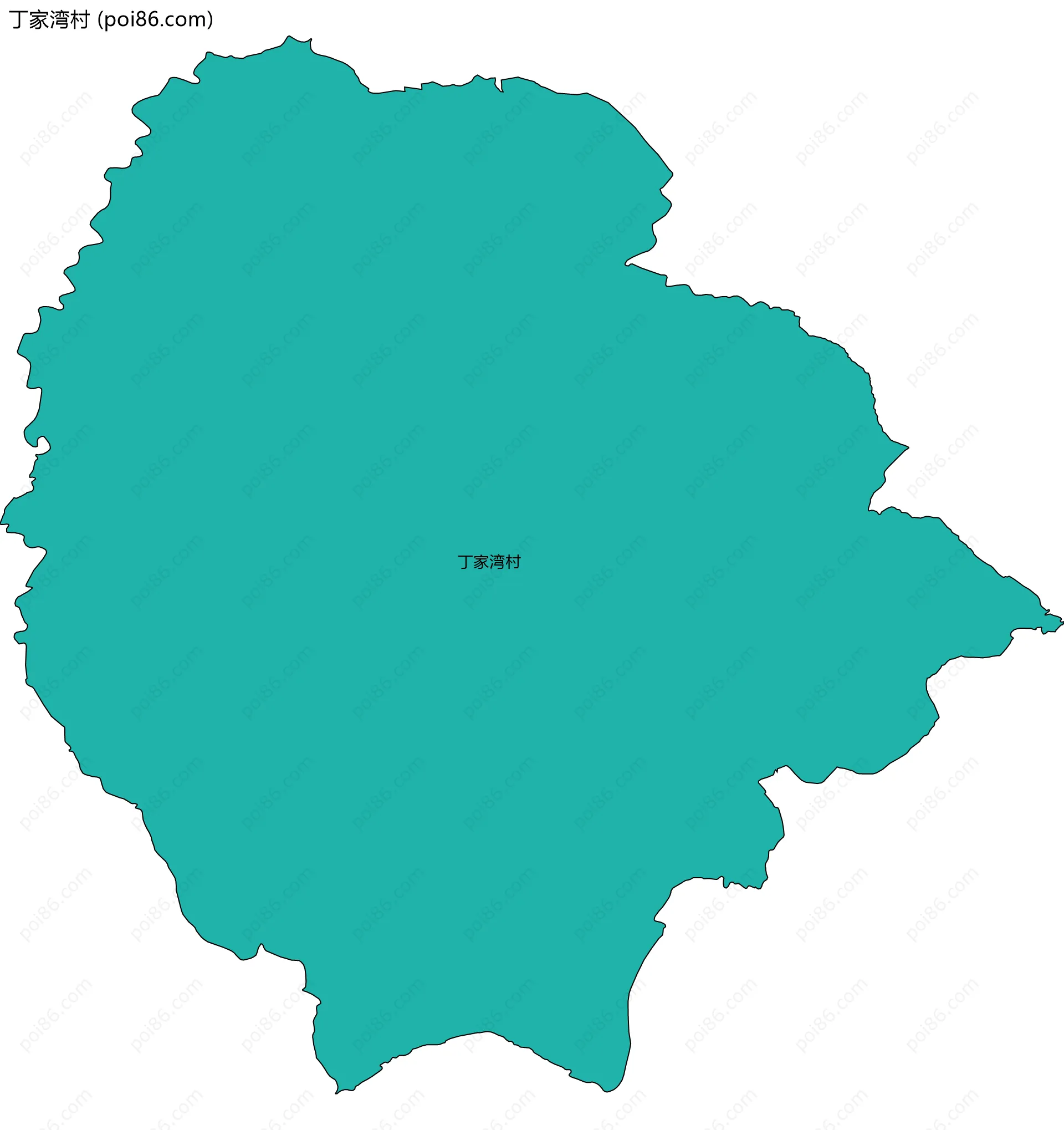 丁家湾村边界地图