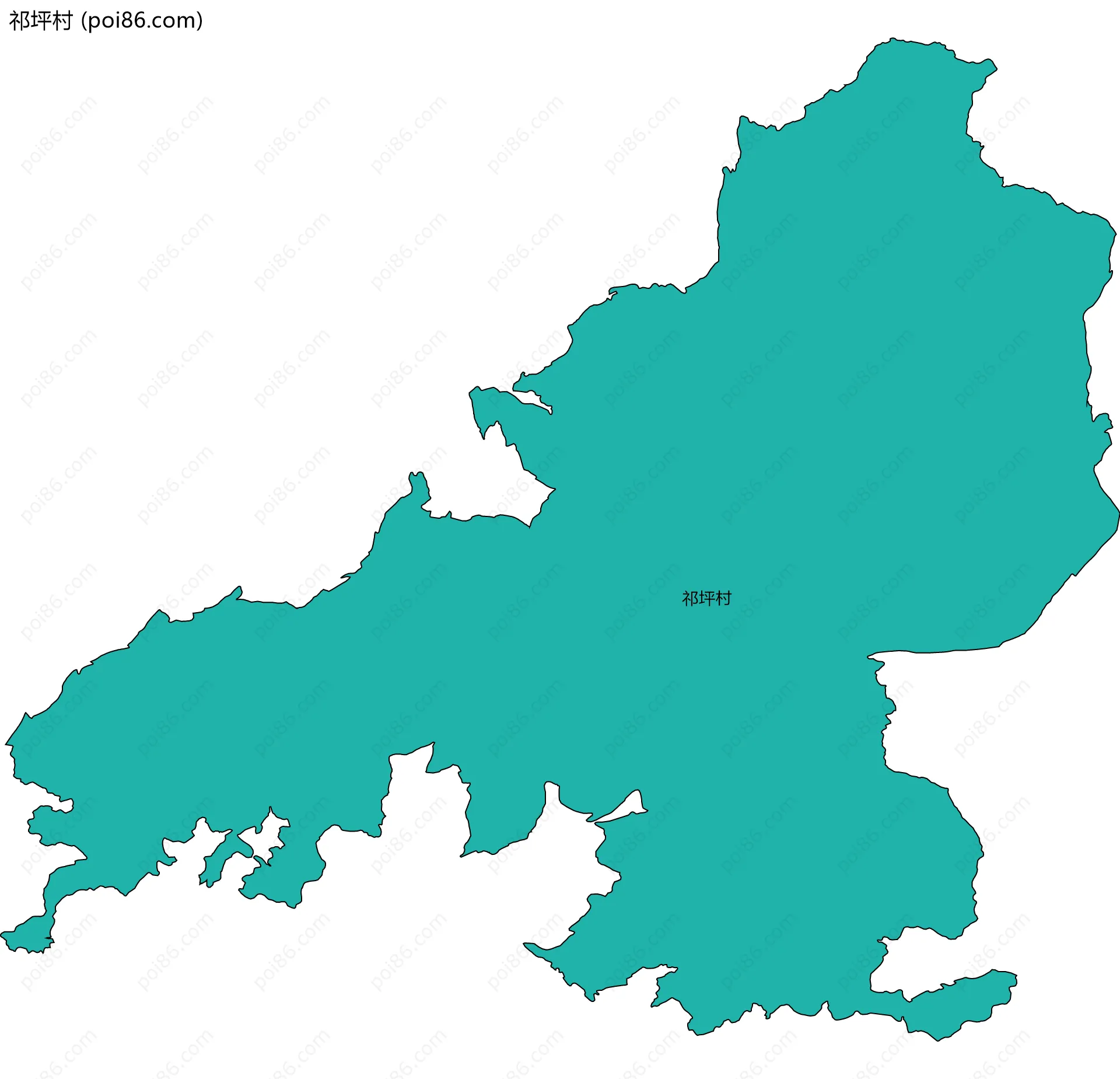 祁坪村边界地图