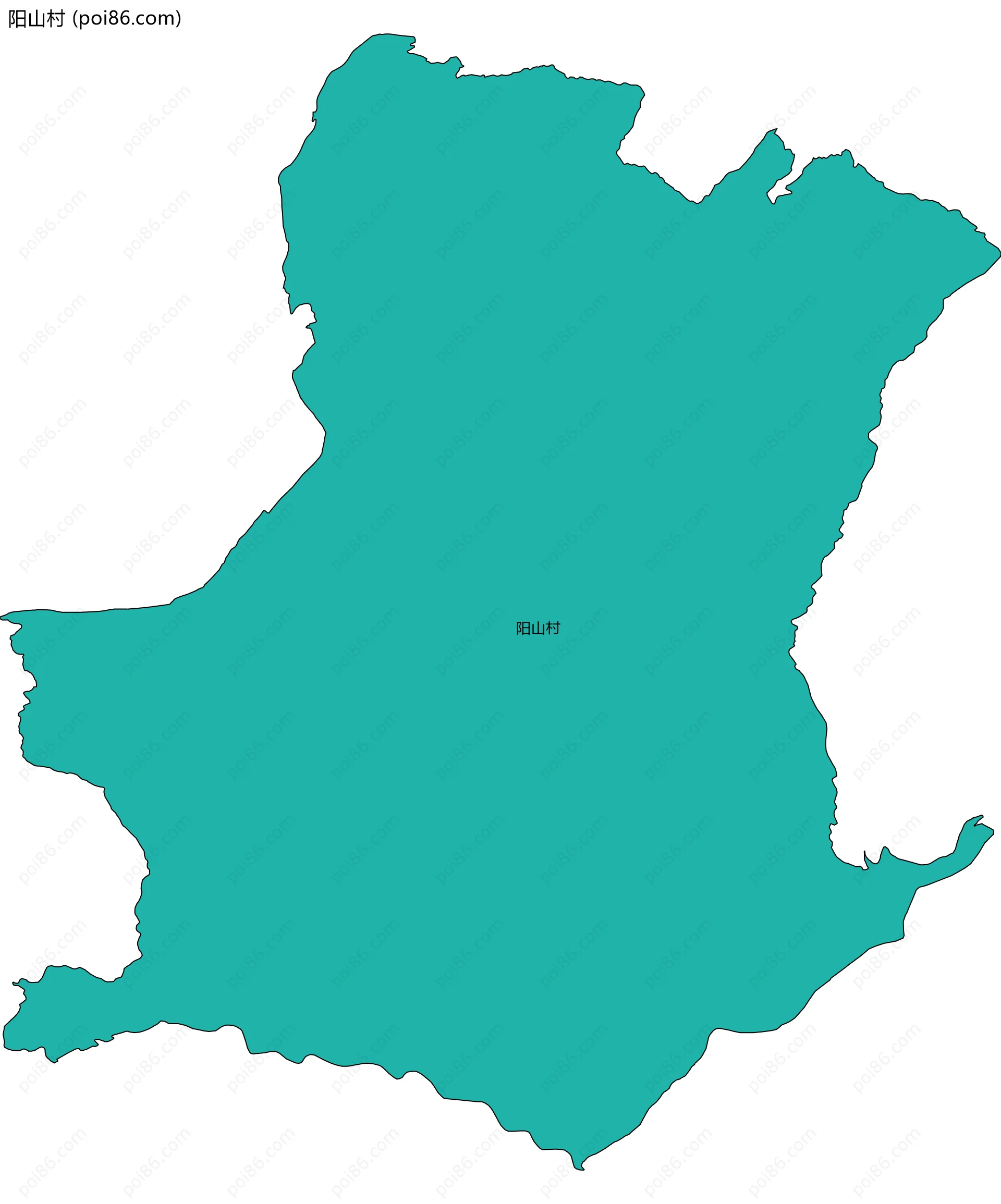 阳山村边界地图