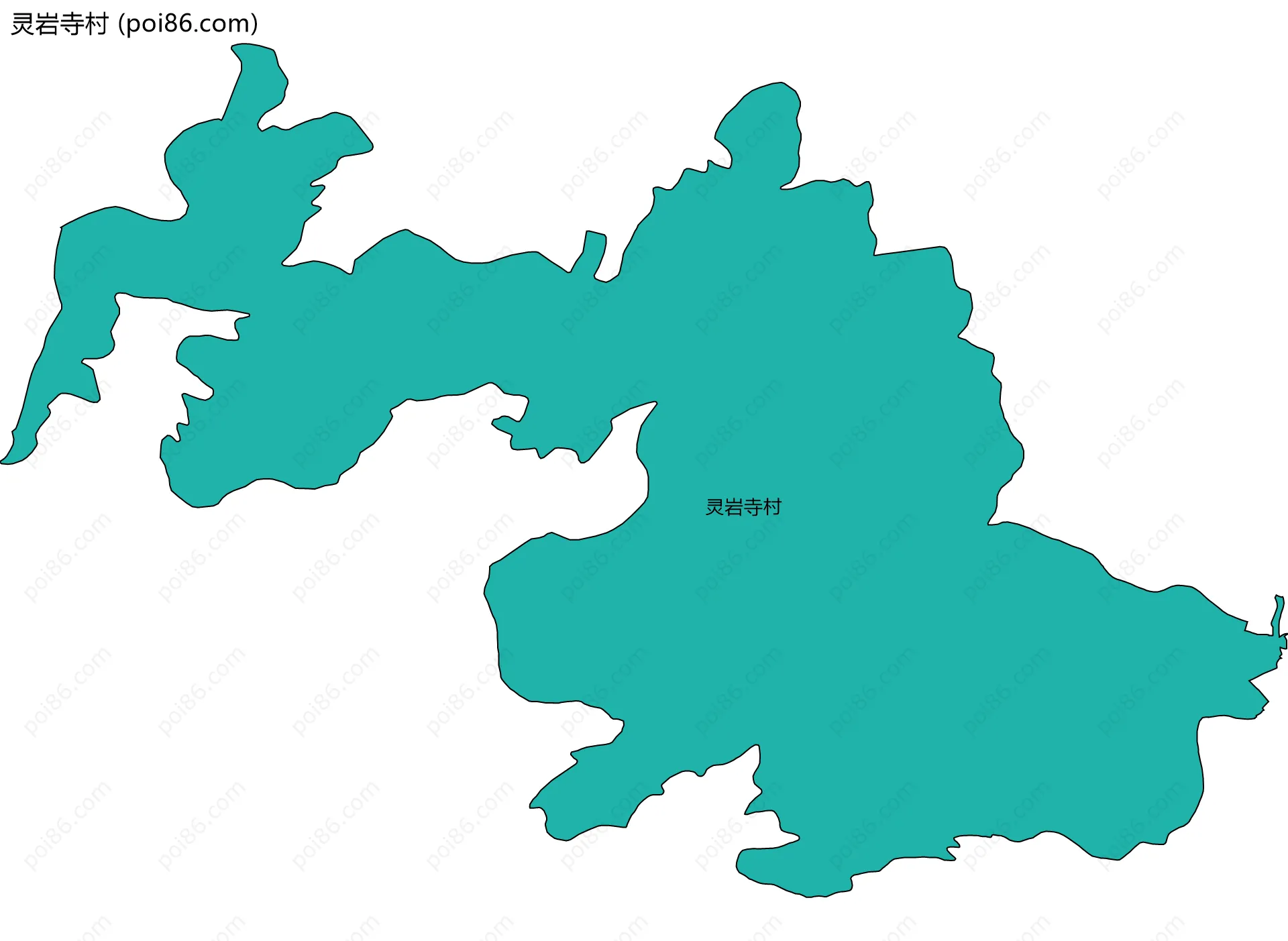 灵岩寺村边界地图