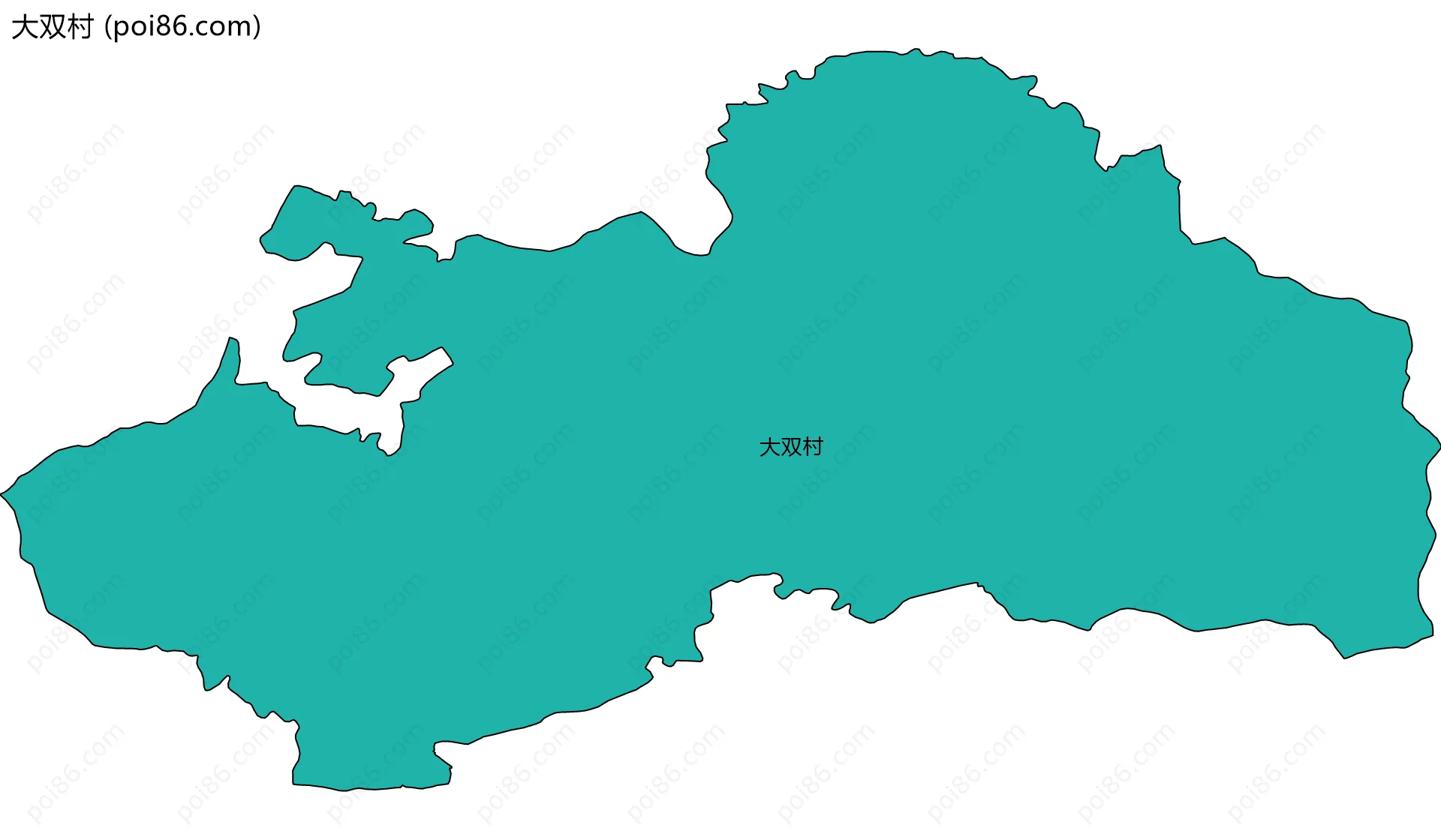 大双村边界地图