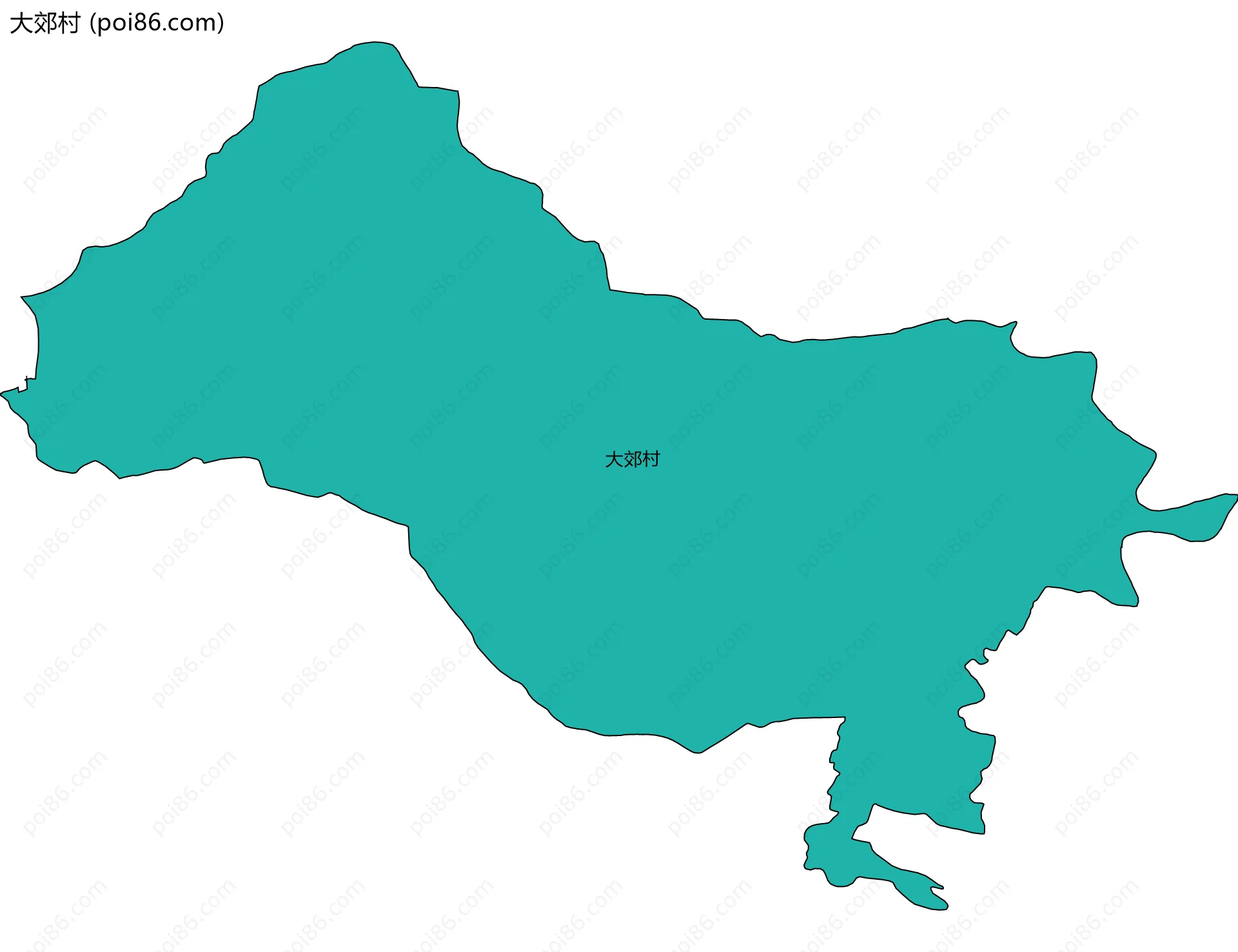 大郊村边界地图