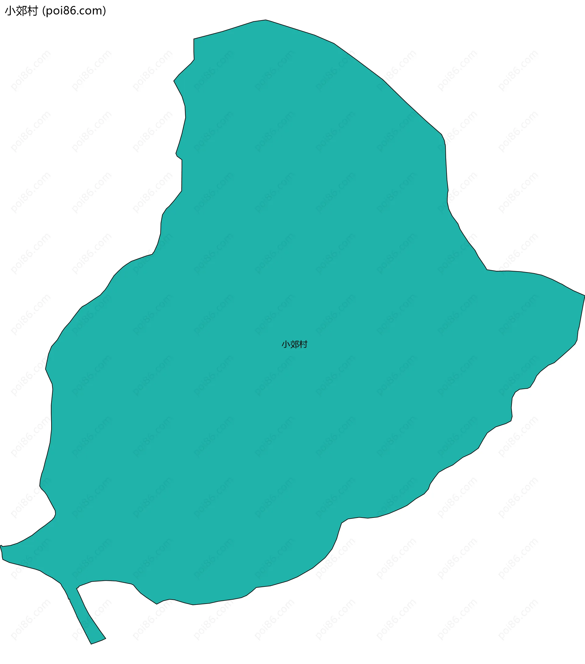 小郊村边界地图