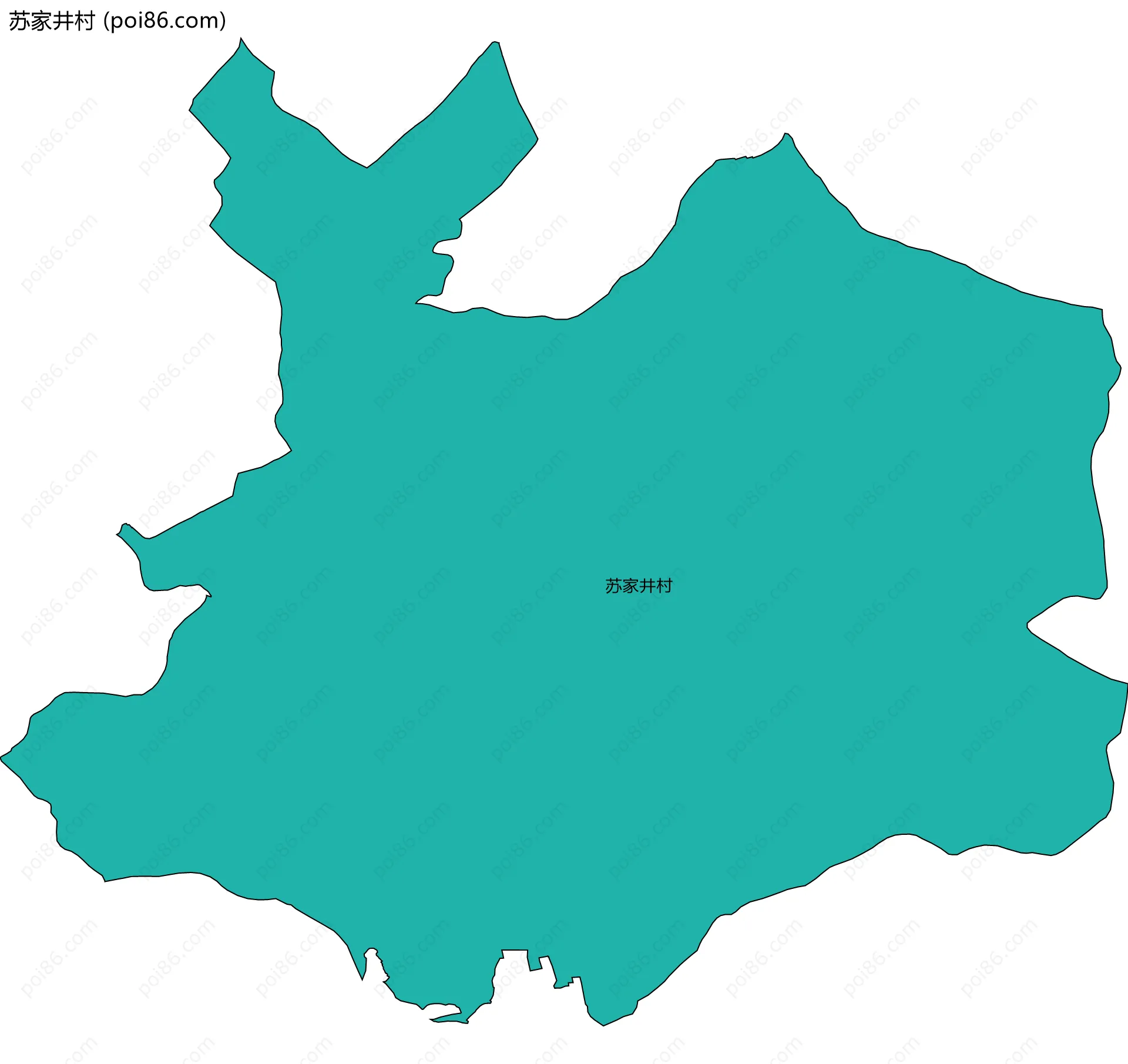 苏家井村边界地图