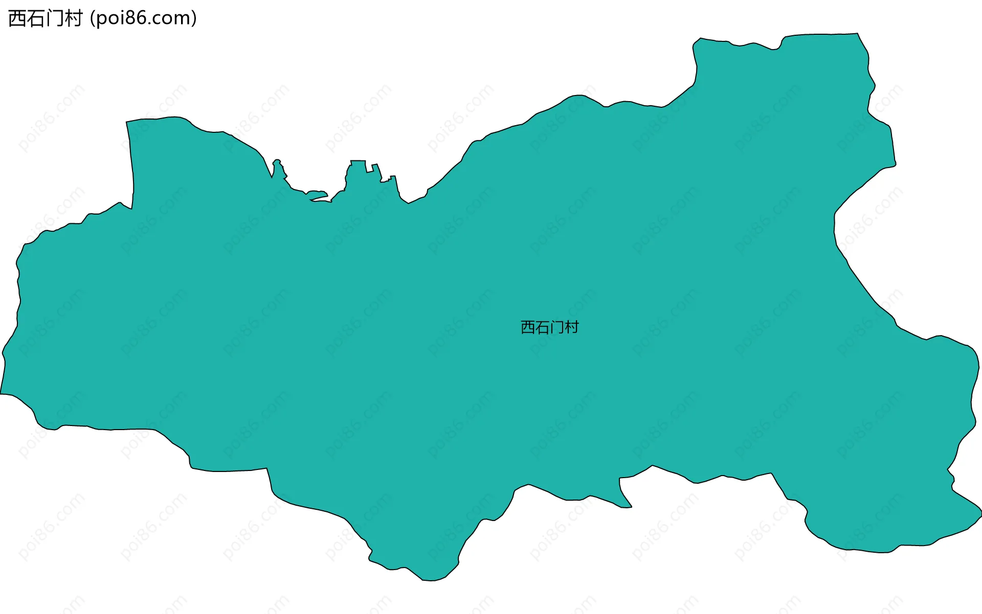 西石门村边界地图