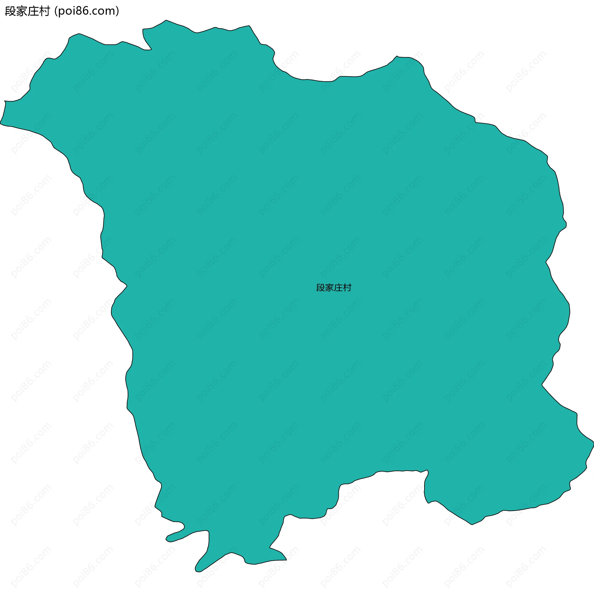 段家庄村边界地图
