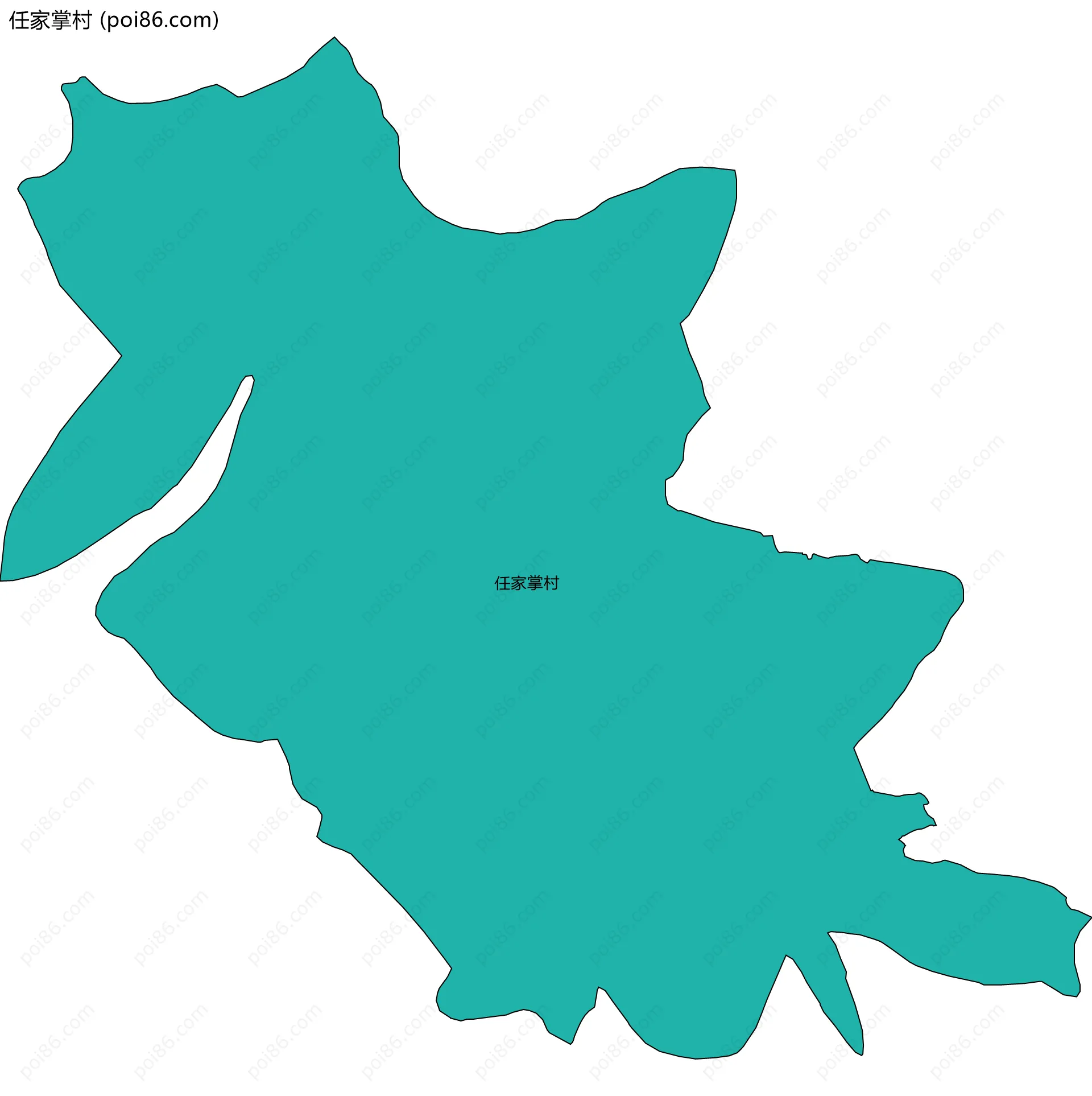任家掌村边界地图