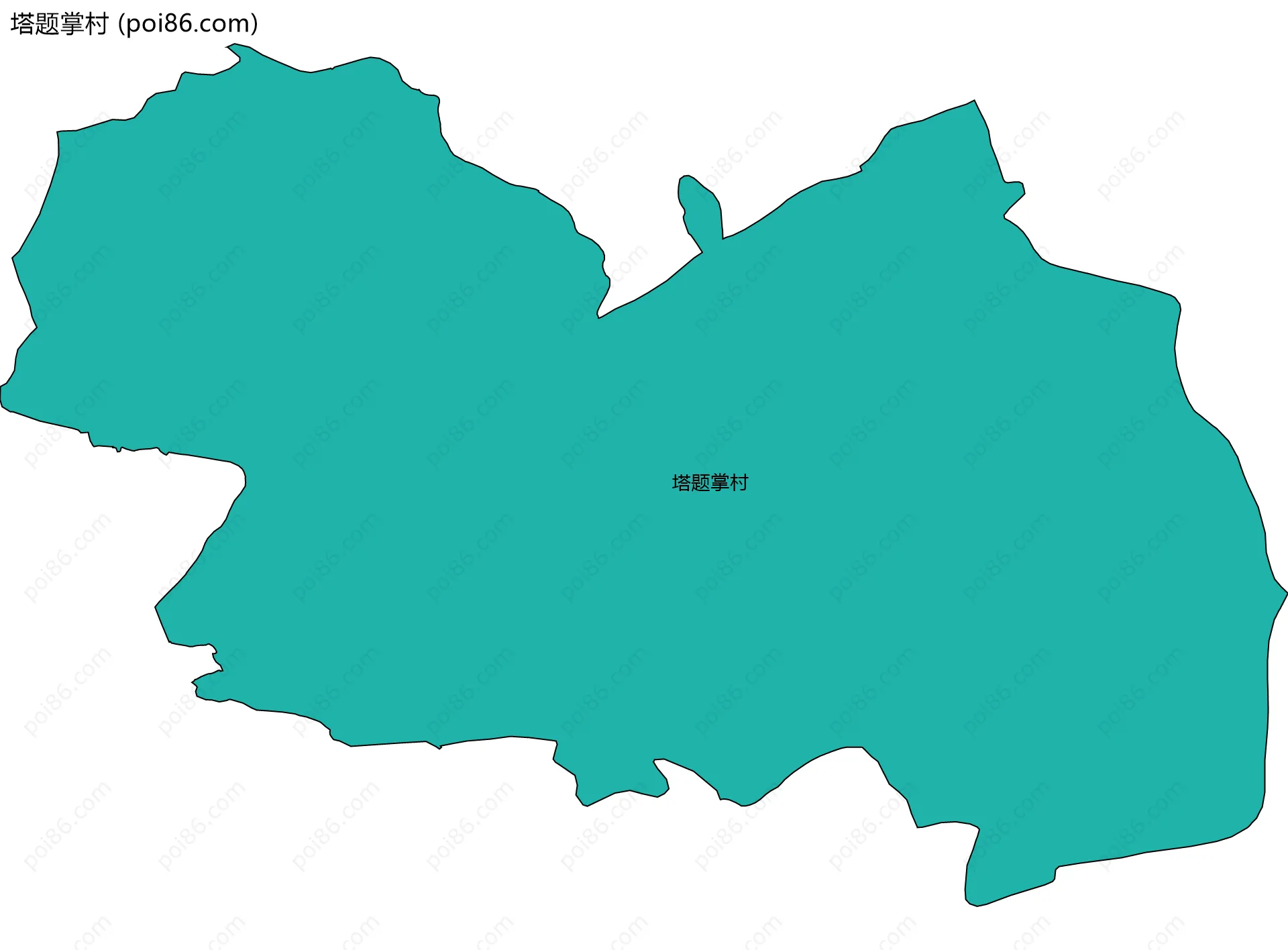 塔题掌村边界地图