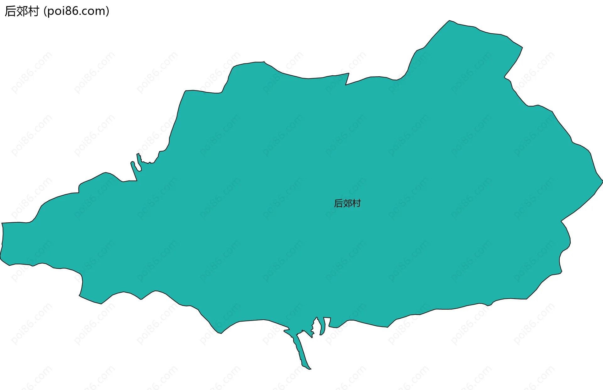 后郊村边界地图