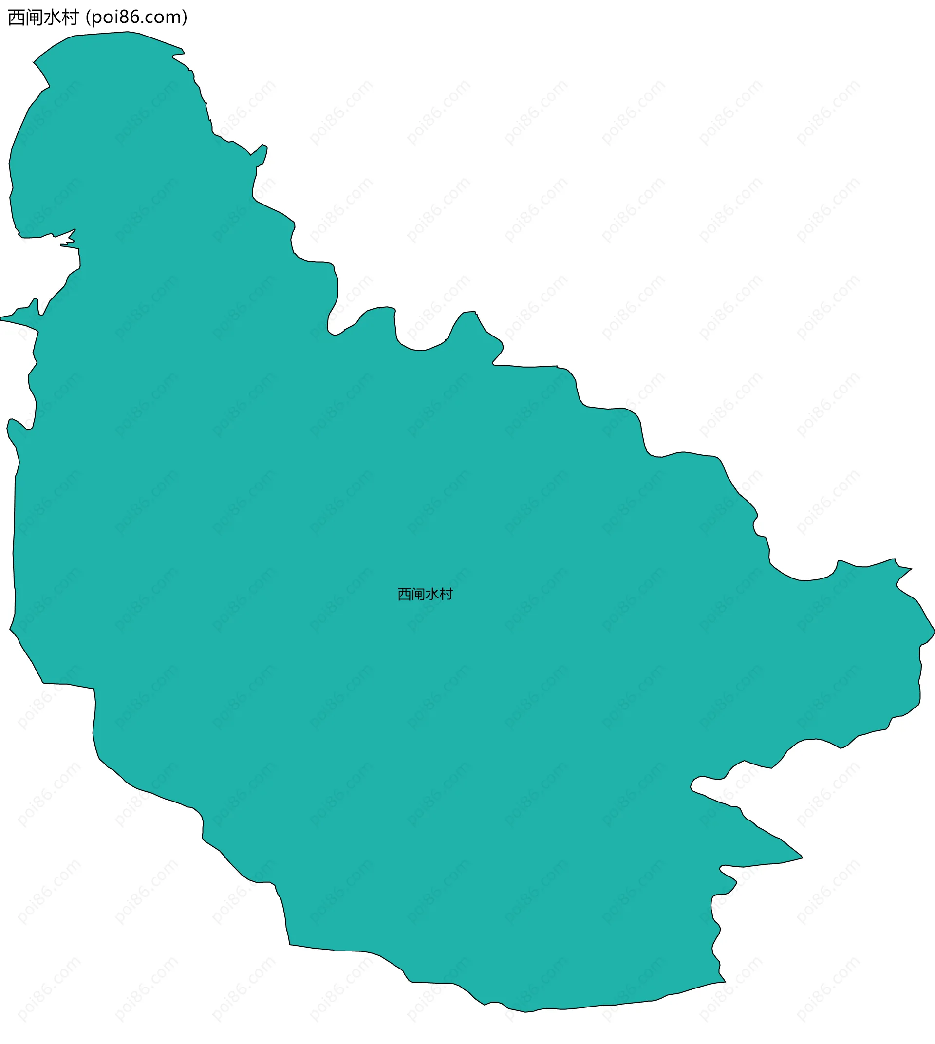 西闸水村边界地图