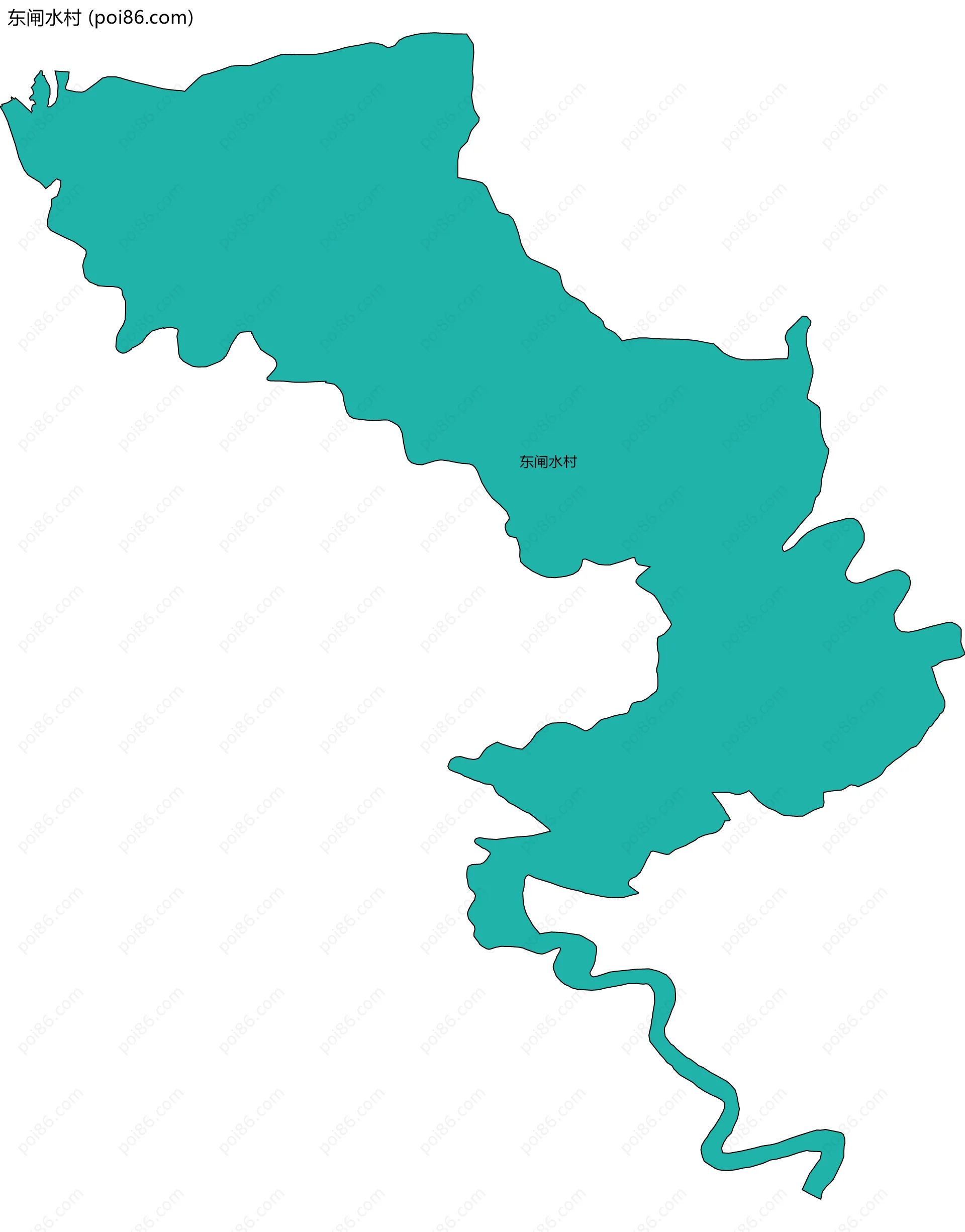 东闸水村边界地图