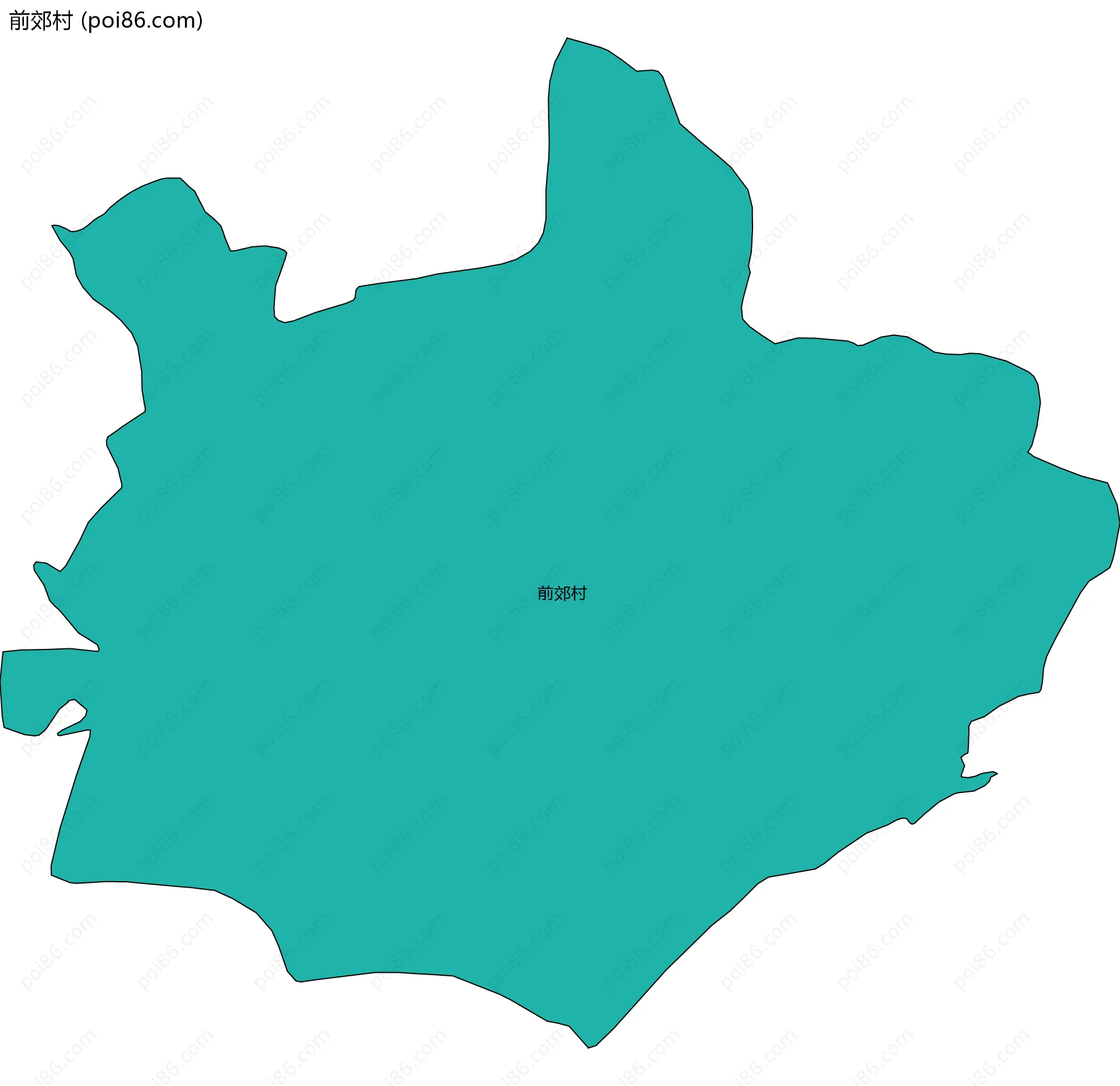 前郊村边界地图