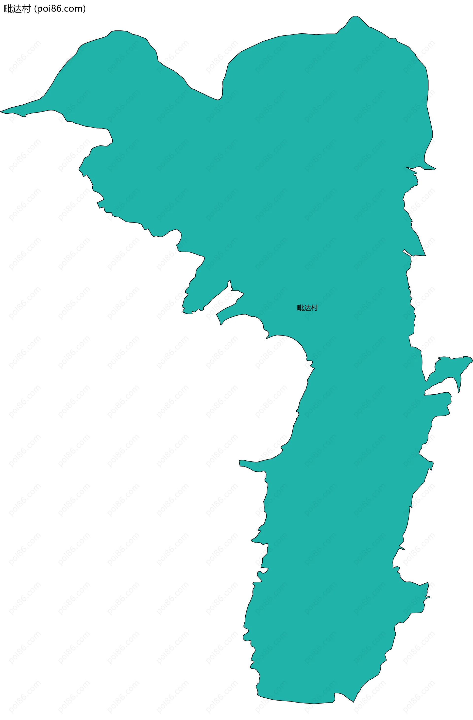 毗达村边界地图