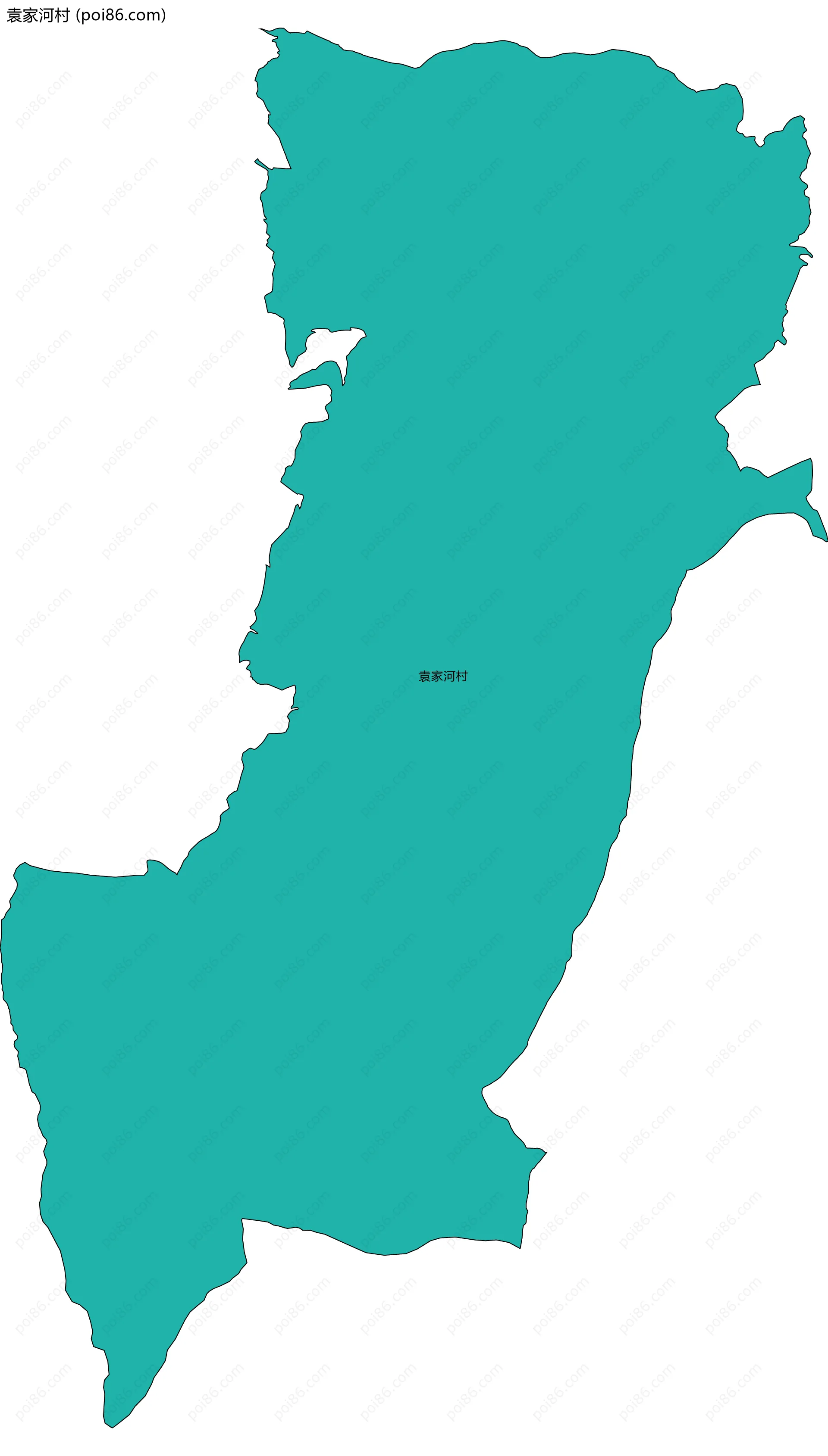 袁家河村边界地图