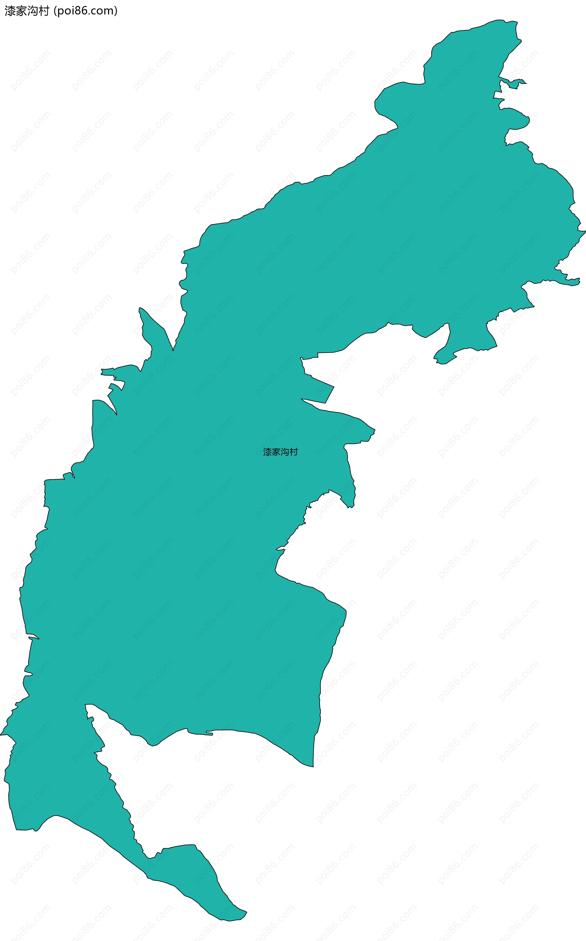 漆家沟村边界地图