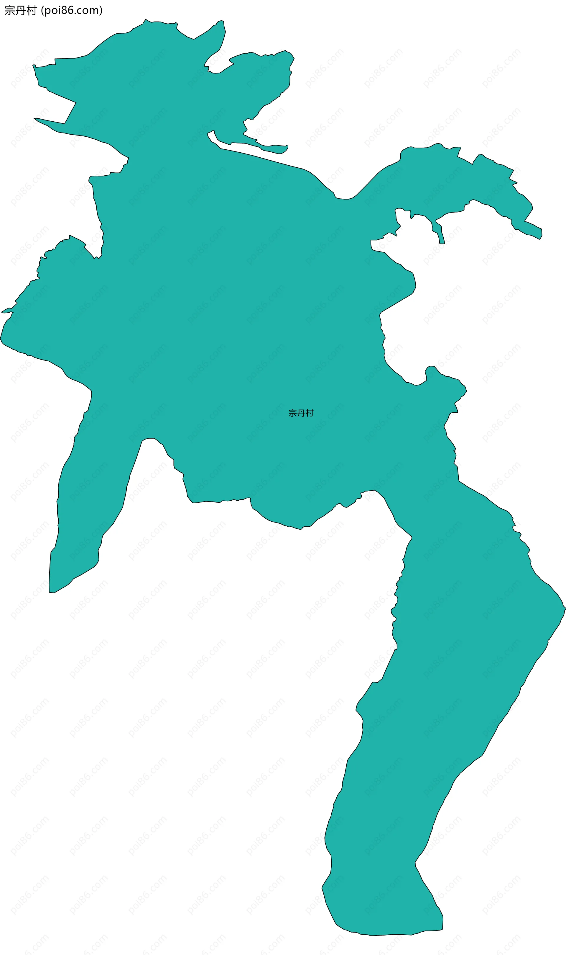 宗丹村边界地图