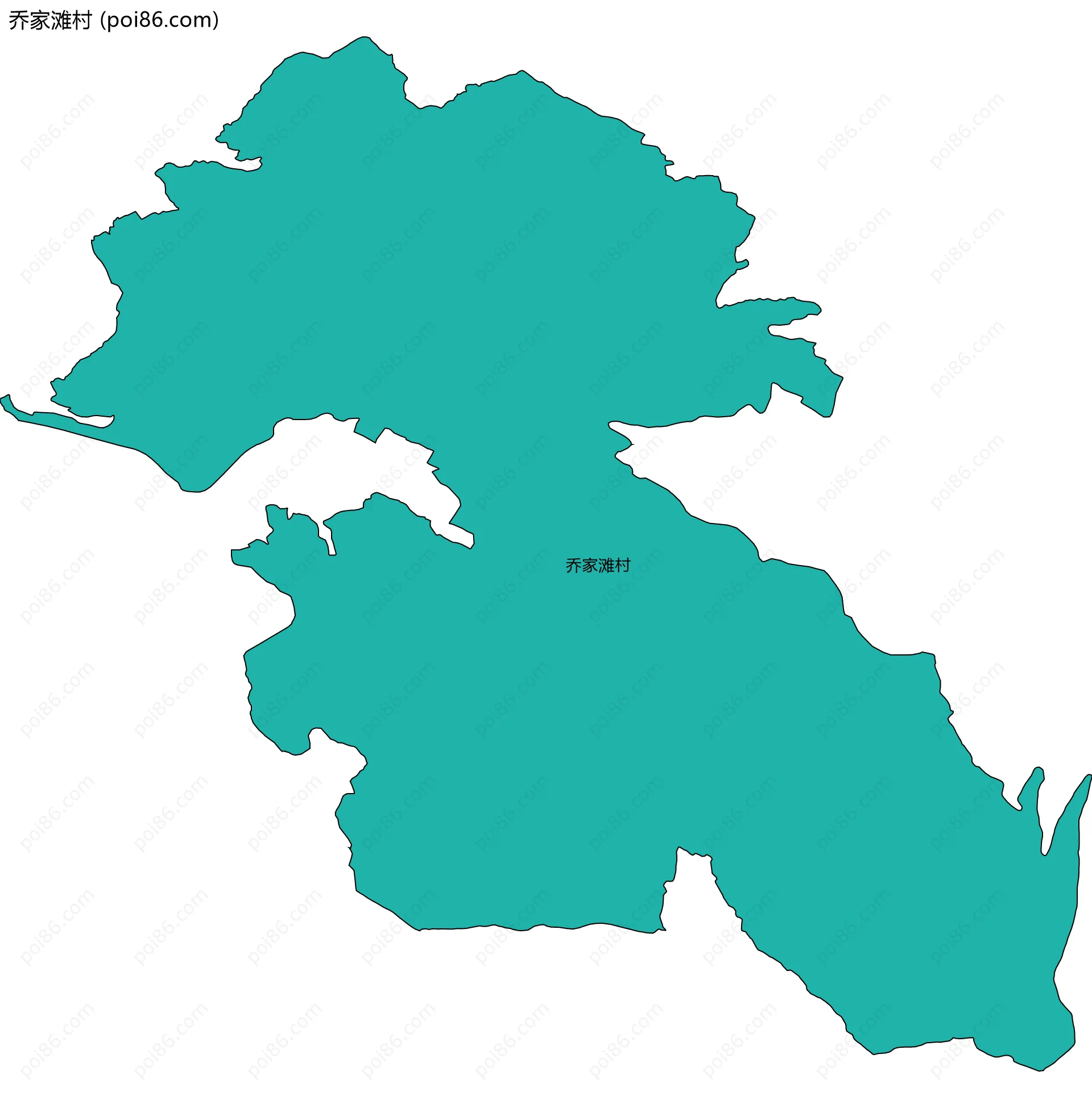 乔家滩村边界地图