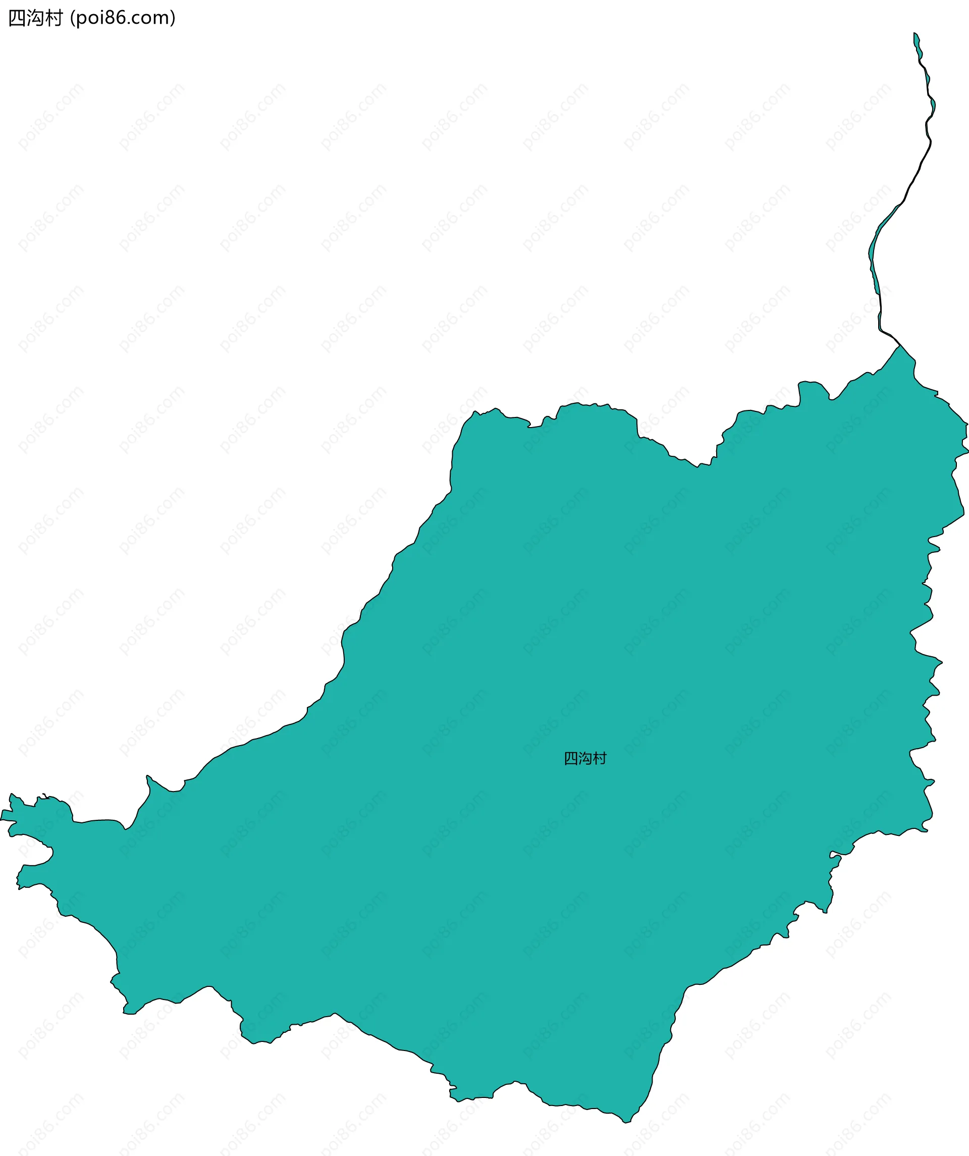 四沟村边界地图