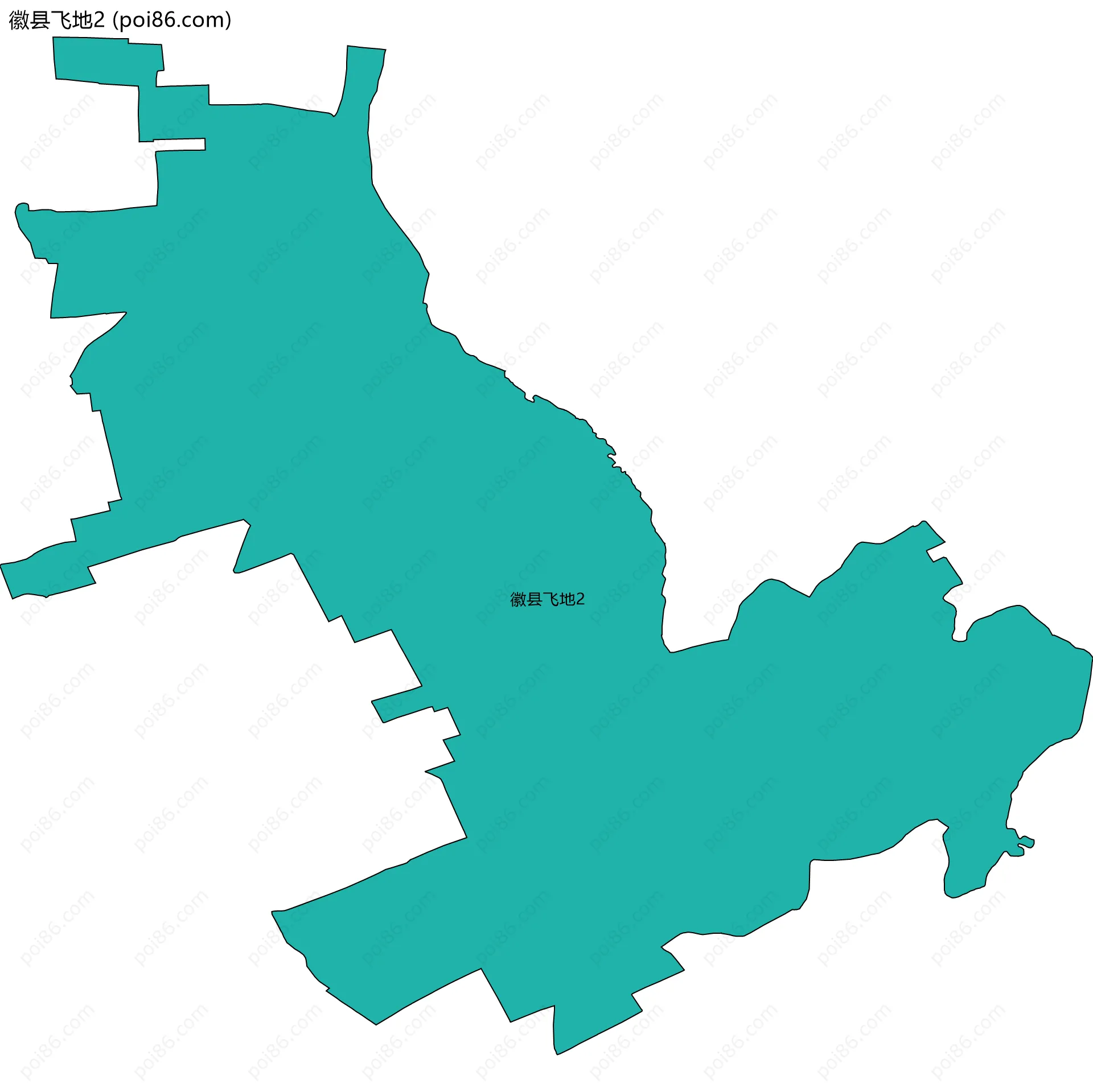徽县飞地2边界地图