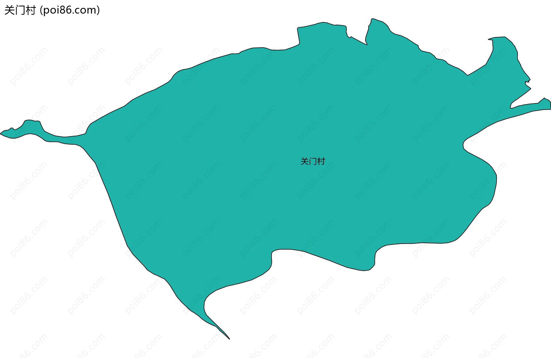 关门村边界地图