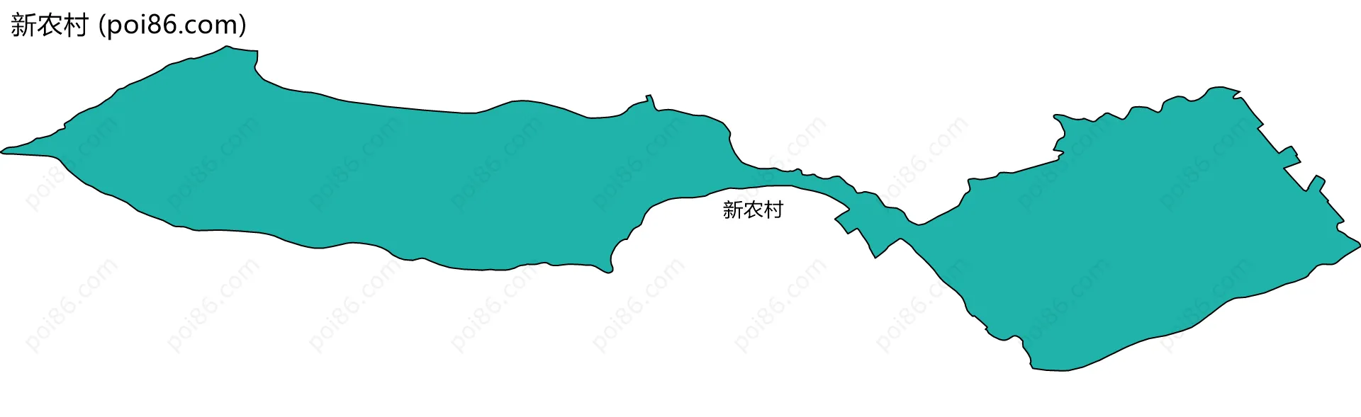 新农村边界地图