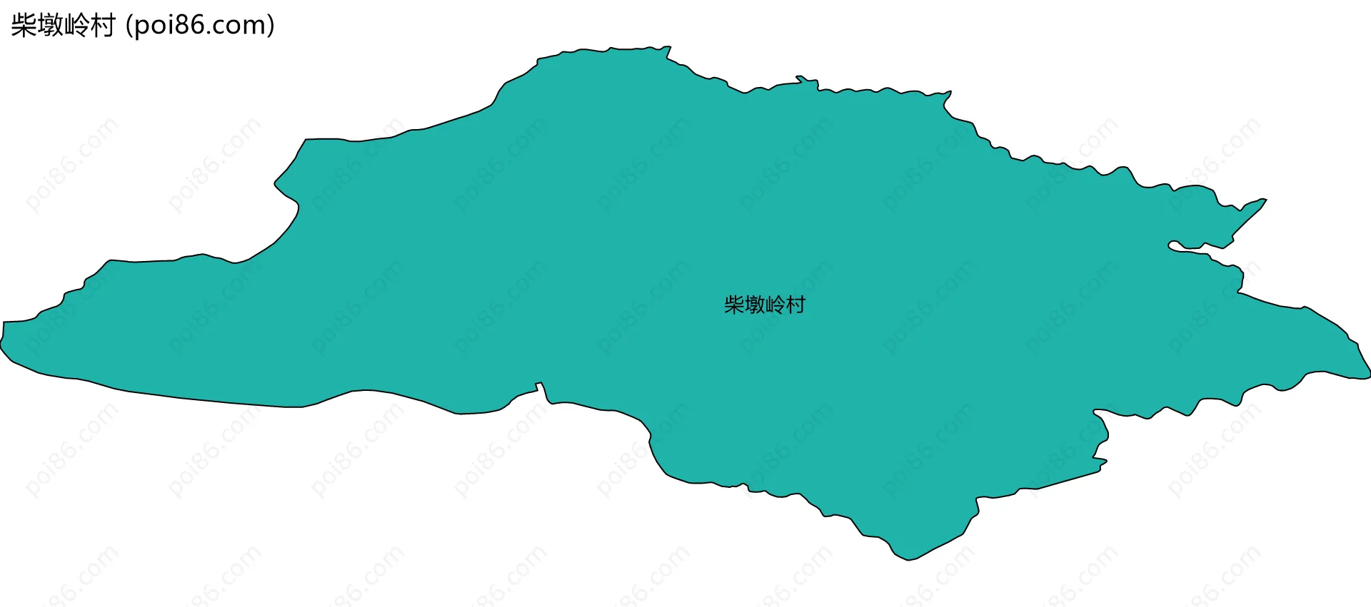 柴墩岭村边界地图