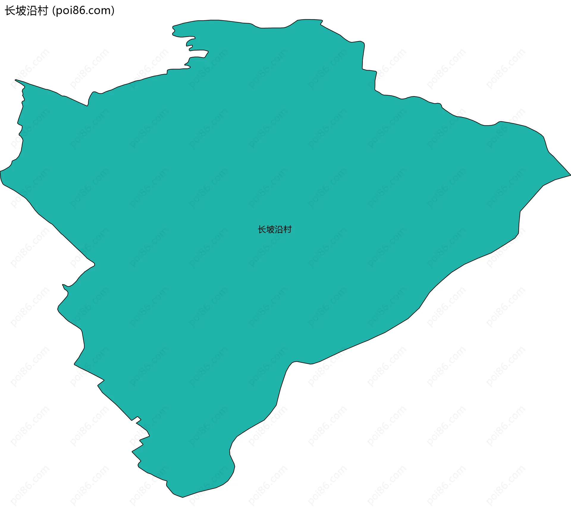 长坡沿村边界地图