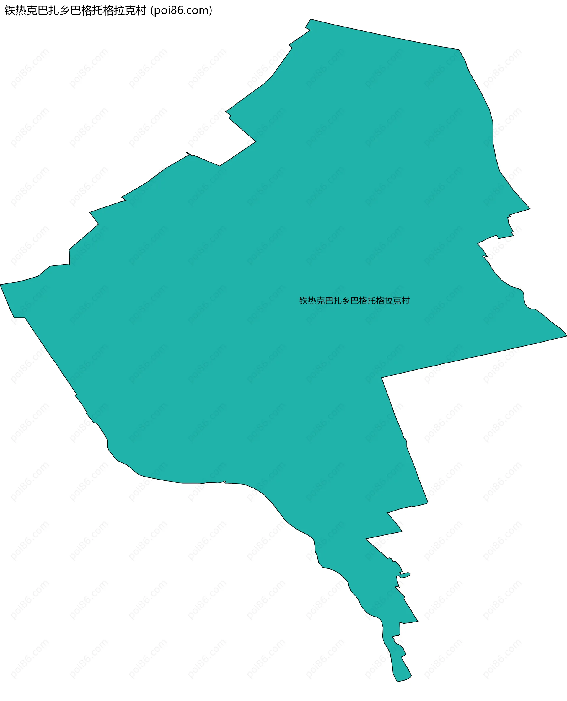 铁热克巴扎乡巴格托格拉克村边界地图
