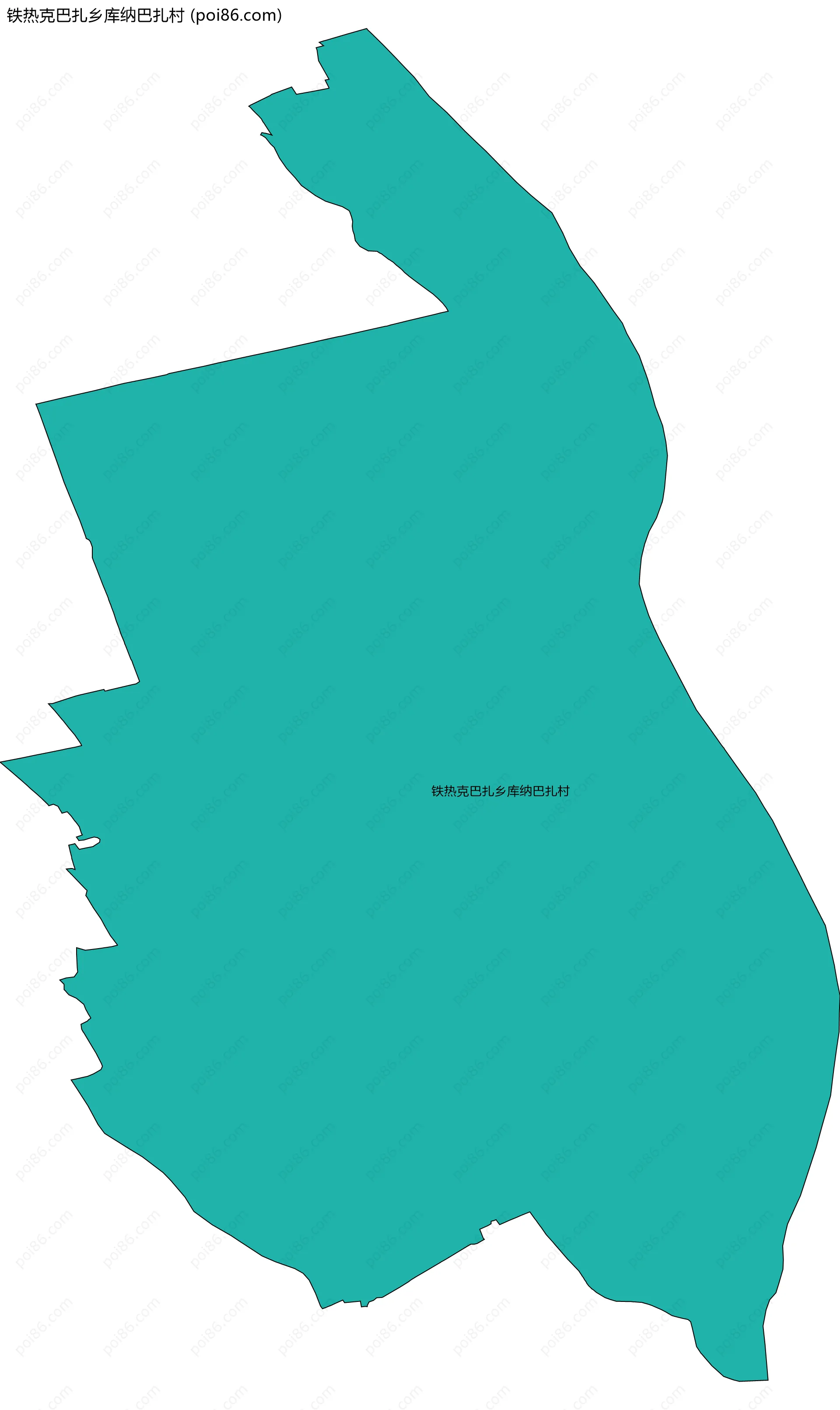 铁热克巴扎乡库纳巴扎村边界地图