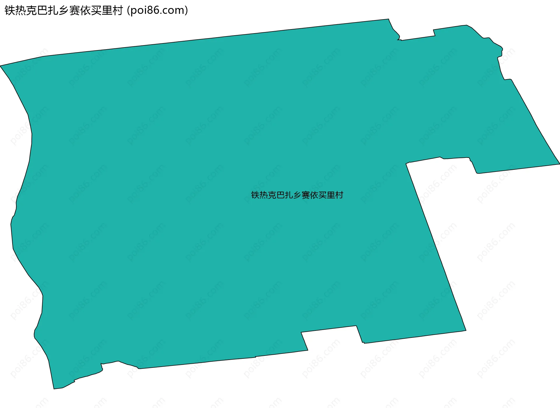 铁热克巴扎乡赛依买里村边界地图