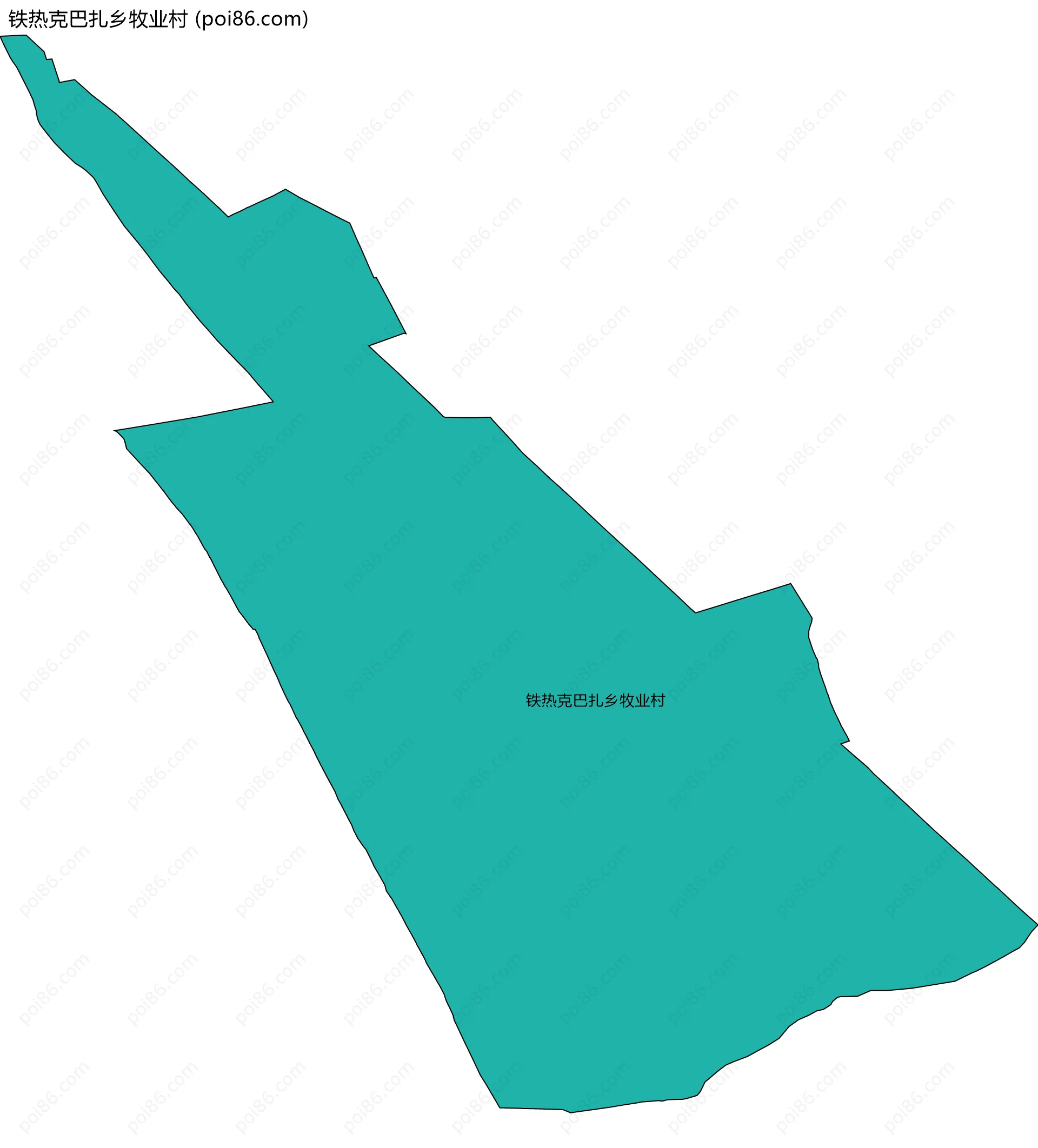 铁热克巴扎乡牧业村边界地图