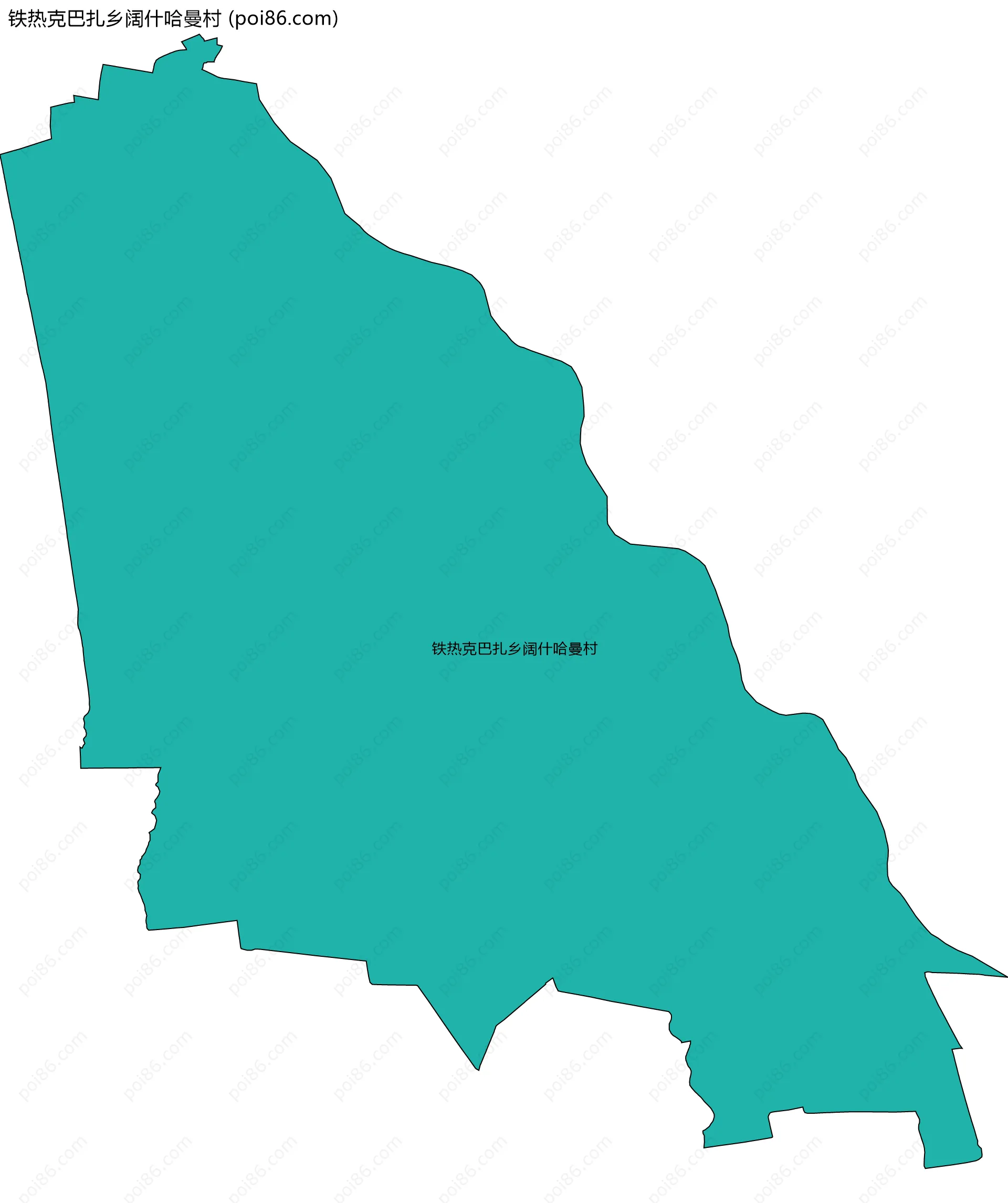 铁热克巴扎乡阔什哈曼村边界地图