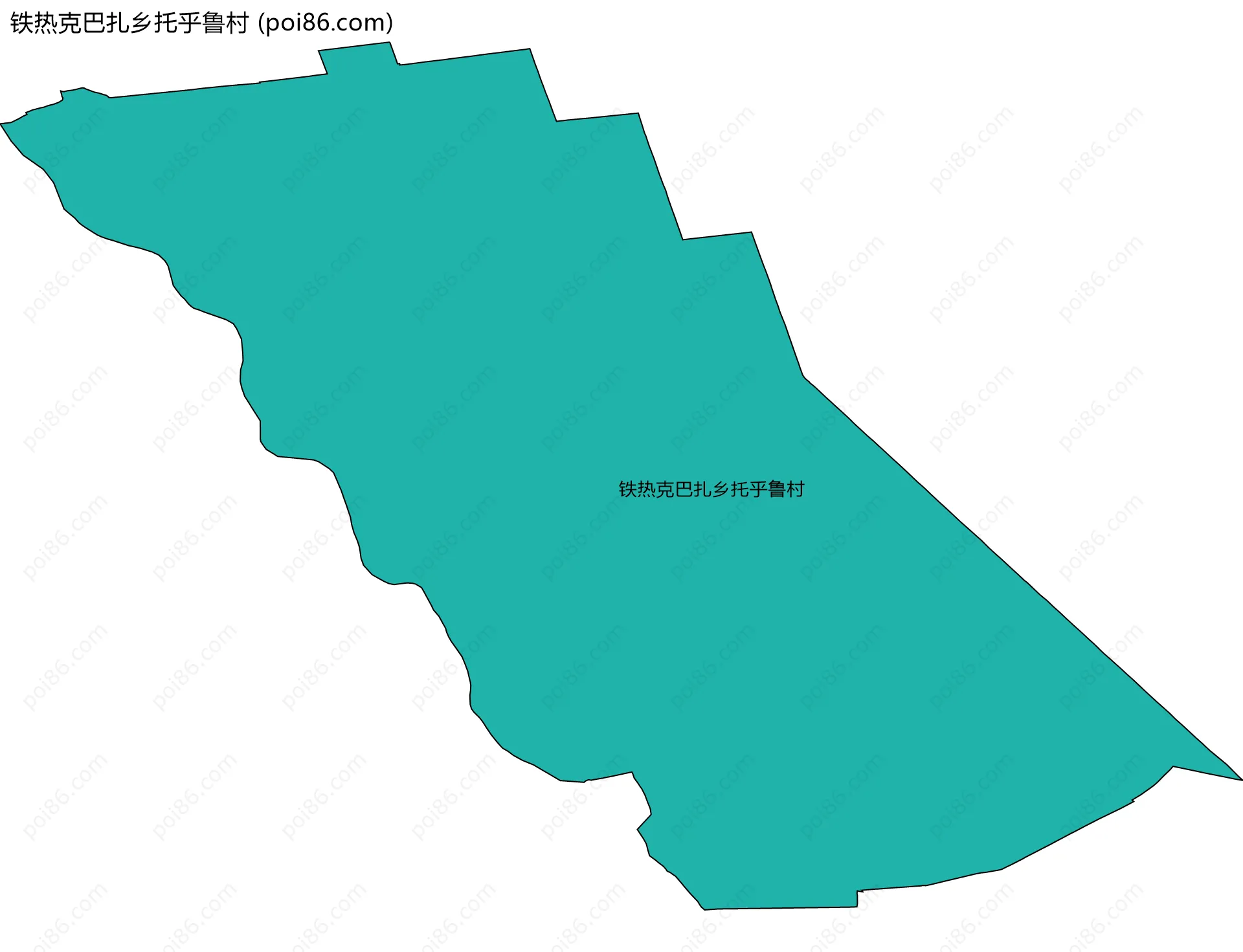 铁热克巴扎乡托乎鲁村边界地图