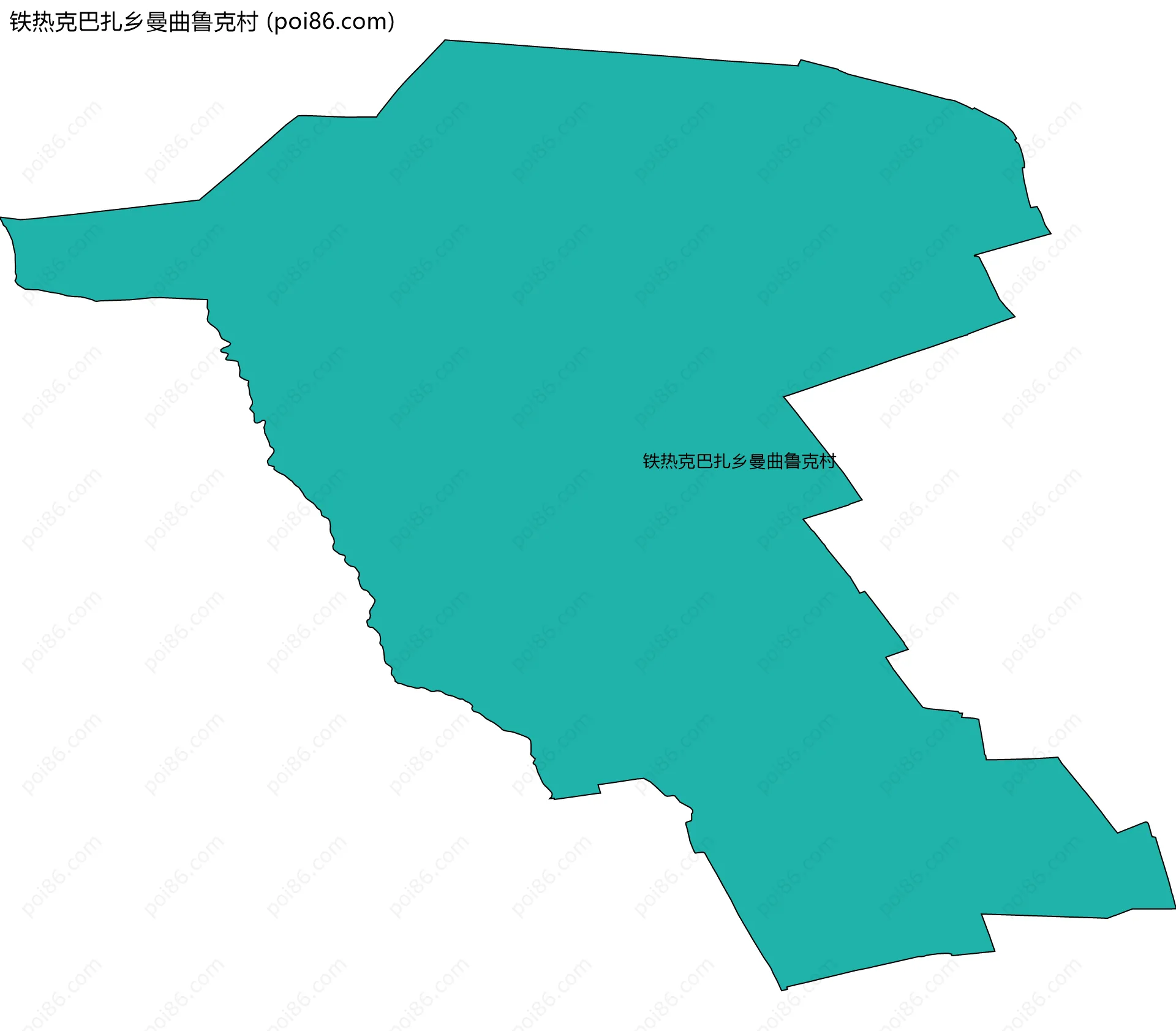 铁热克巴扎乡曼曲鲁克村边界地图