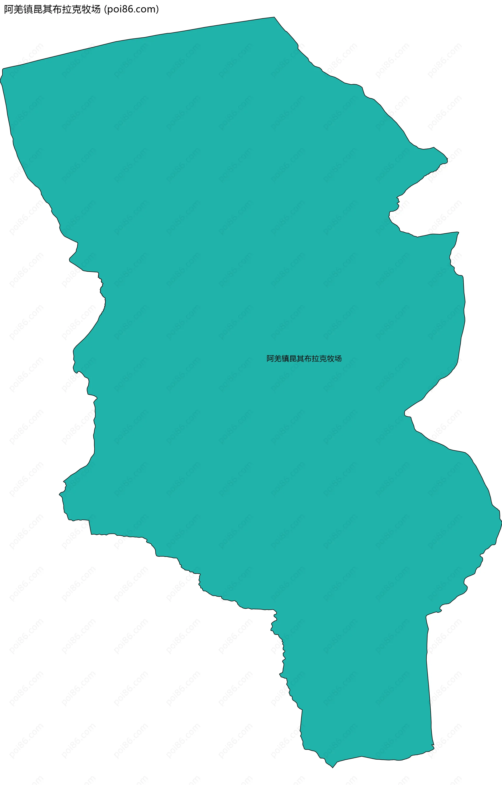 阿羌镇昆其布拉克牧场边界地图