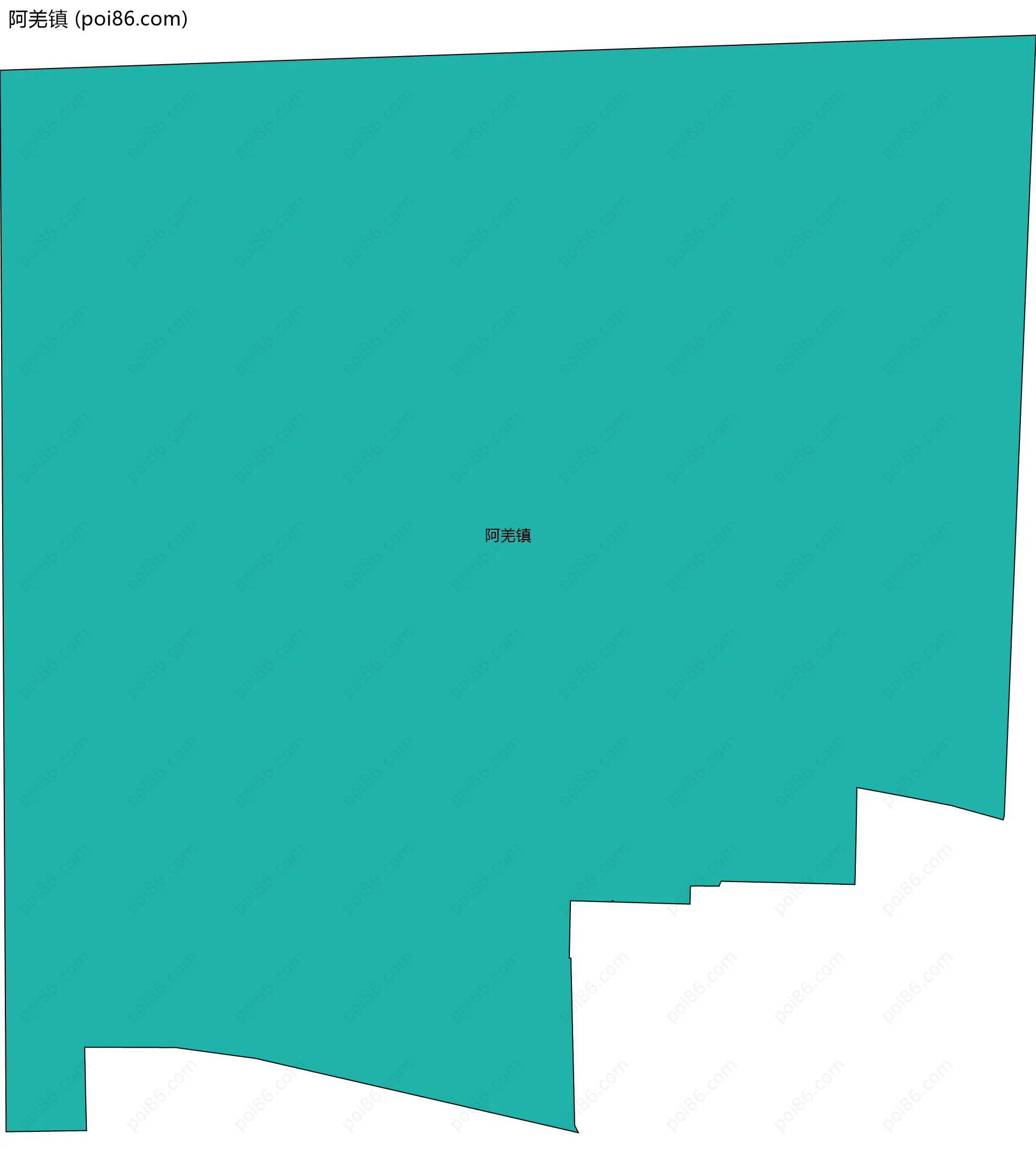 阿羌镇边界地图