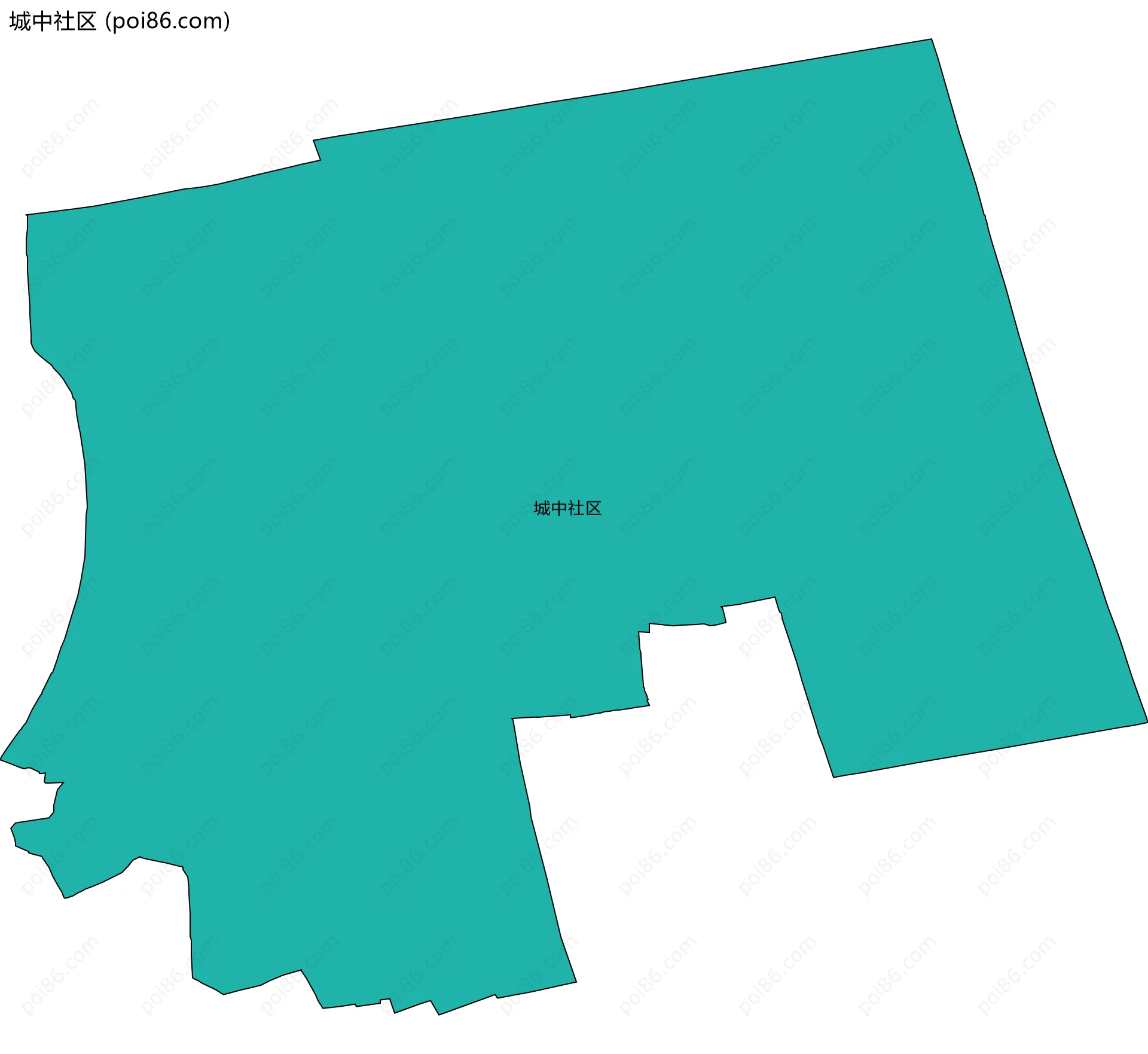 城中社区边界地图