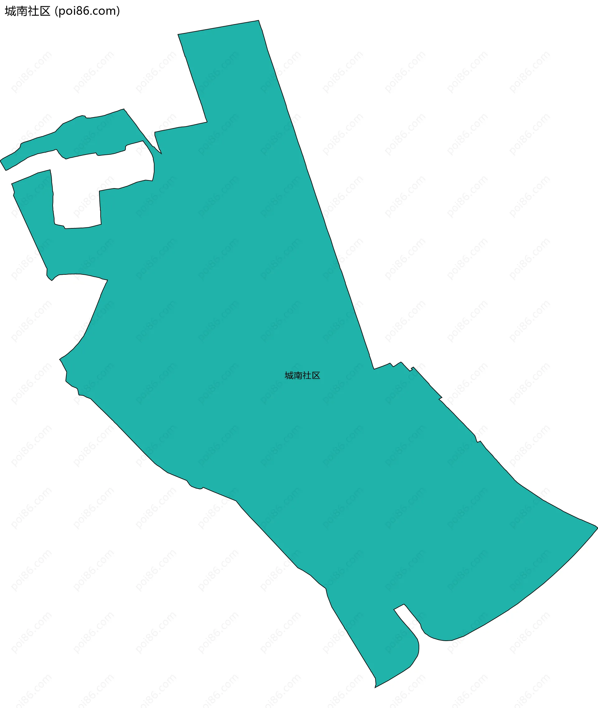城南社区边界地图