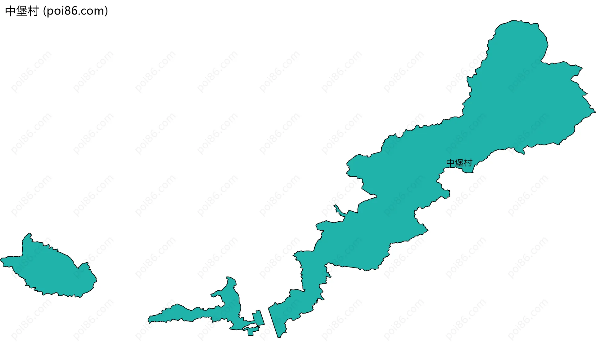 中堡村边界地图