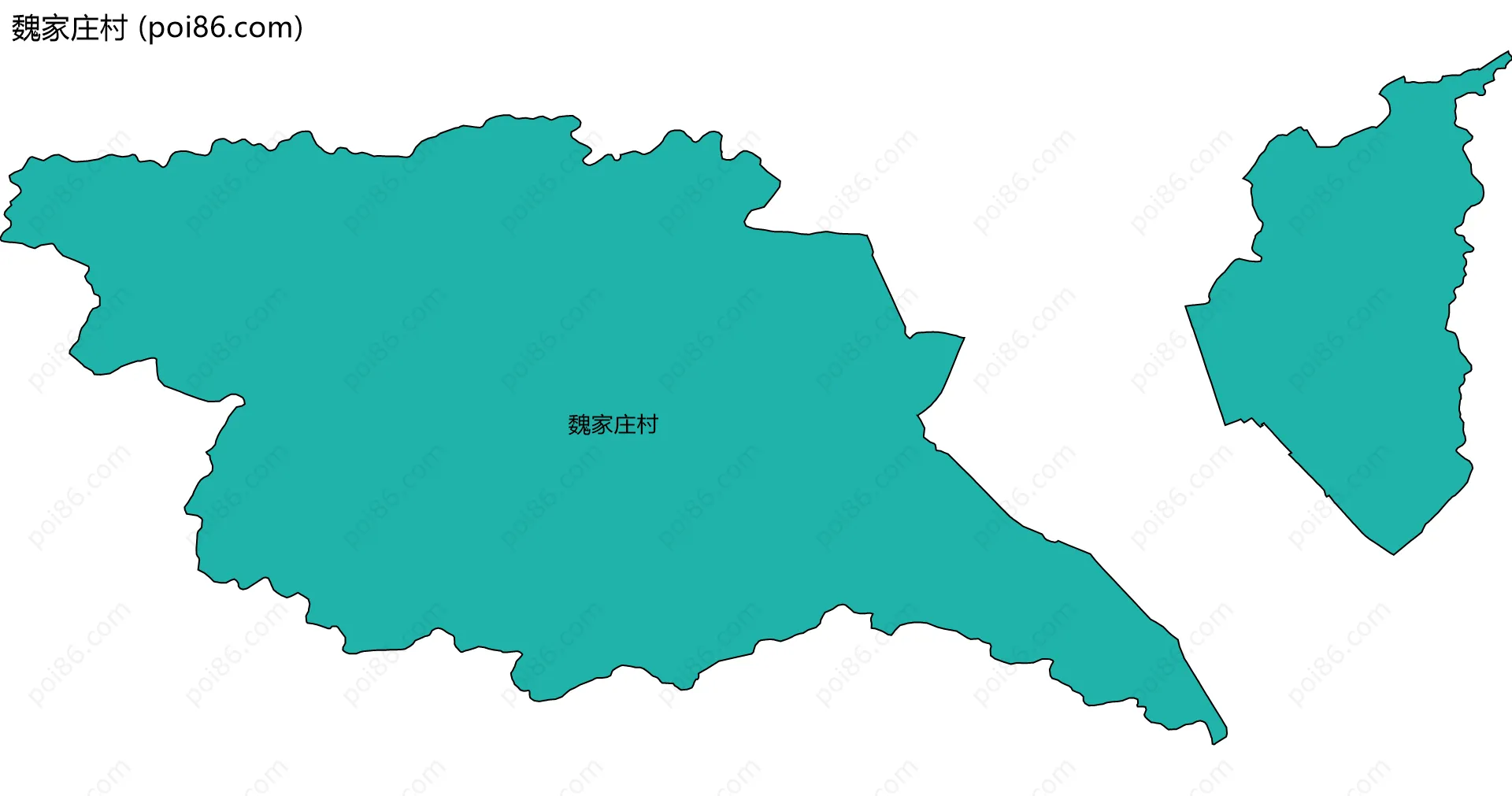 魏家庄村边界地图