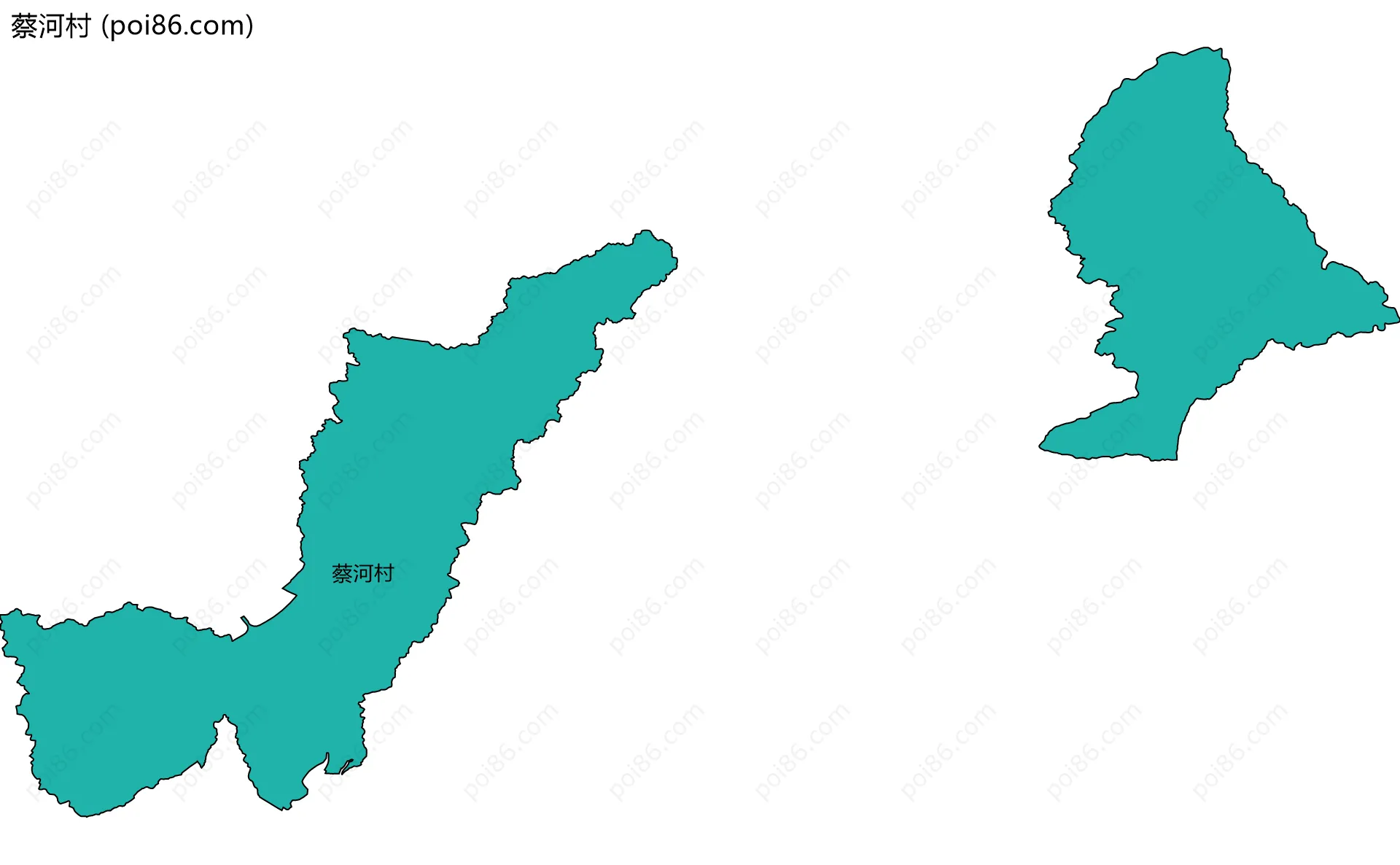 蔡河村边界地图