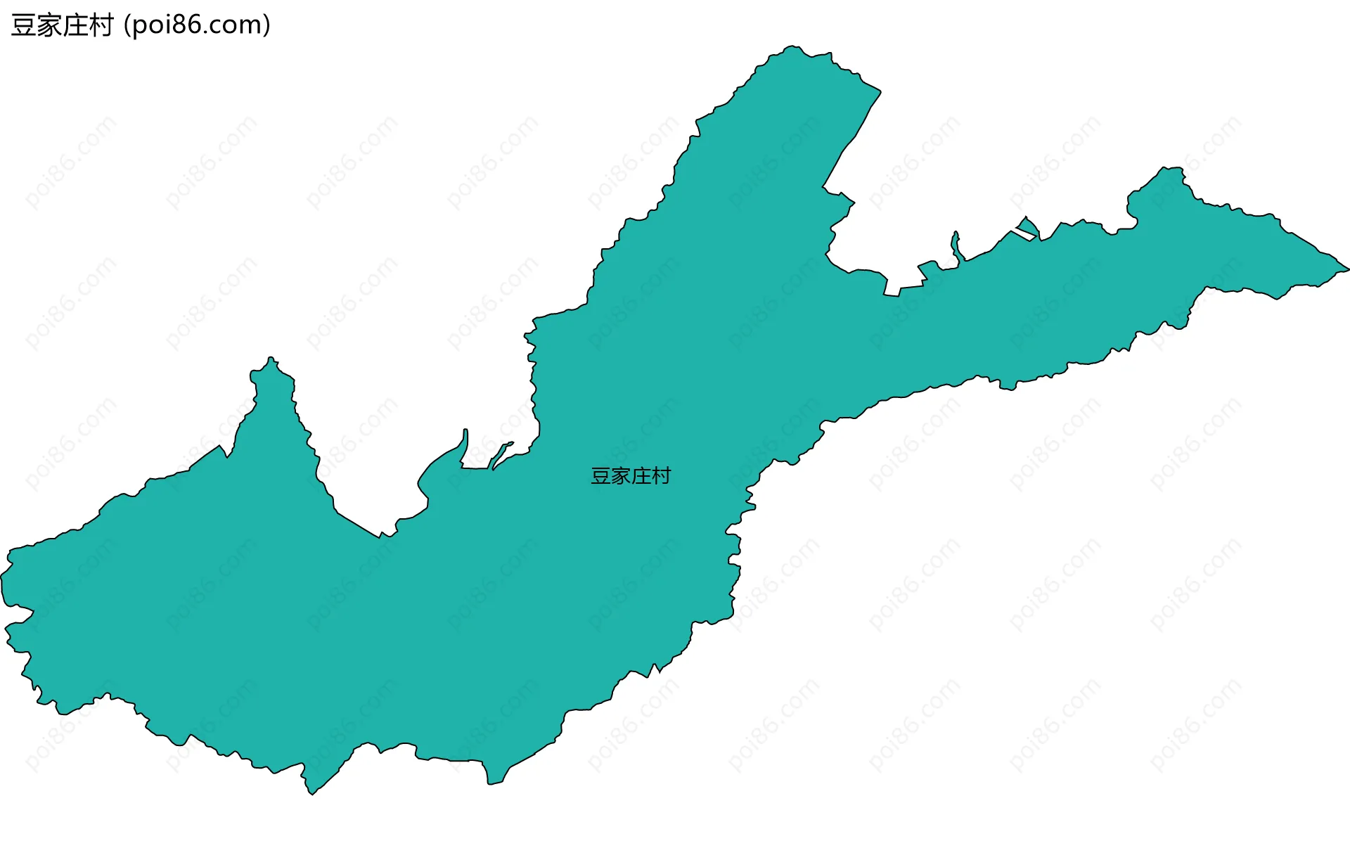 豆家庄村边界地图