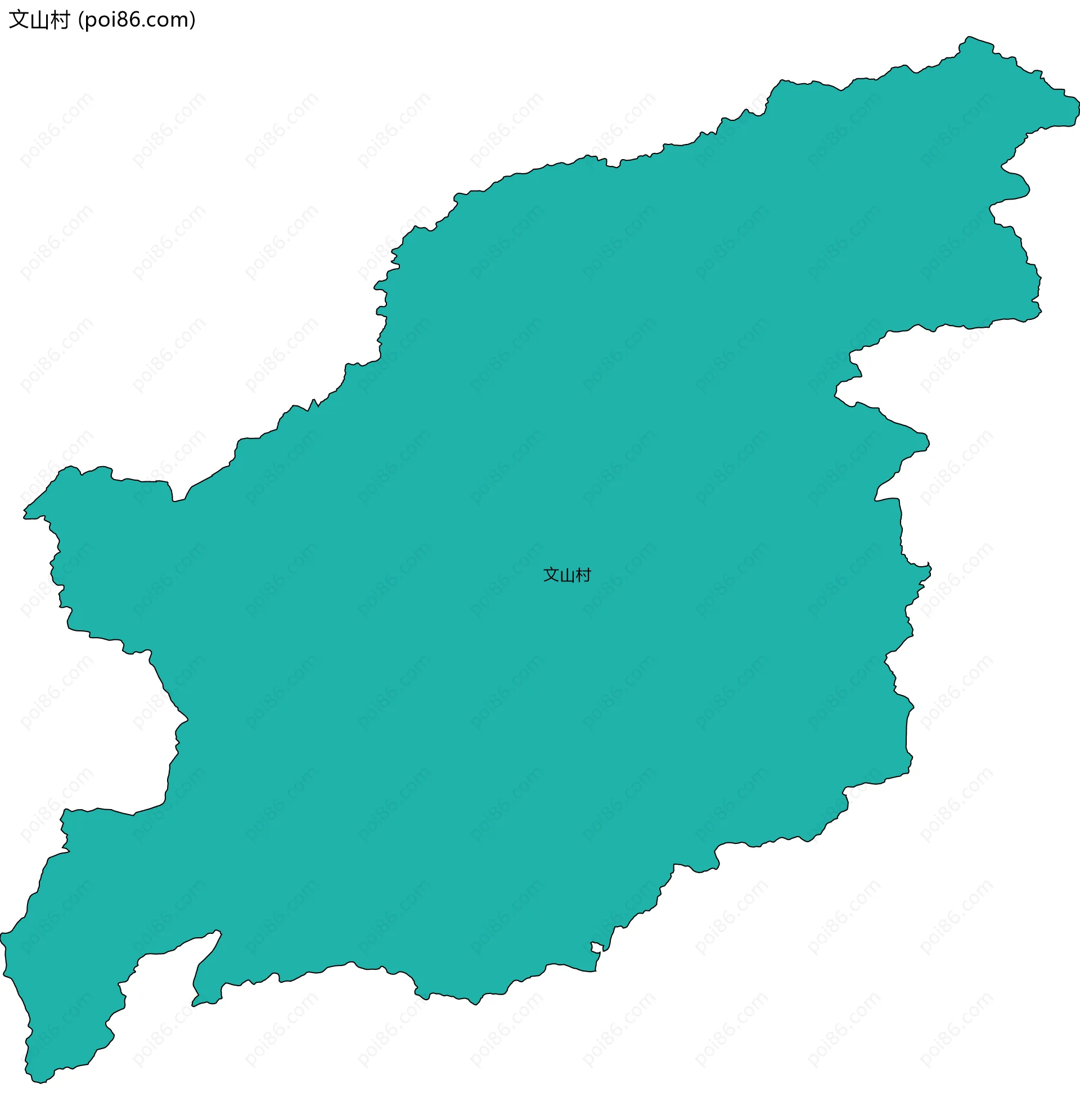 文山村边界地图